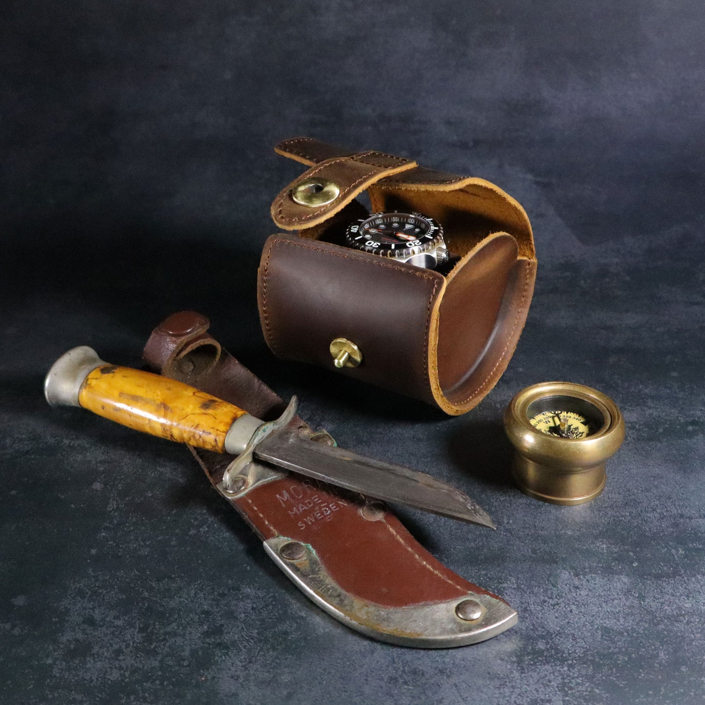 Atlas™ Nubuck Leather Watch Roll