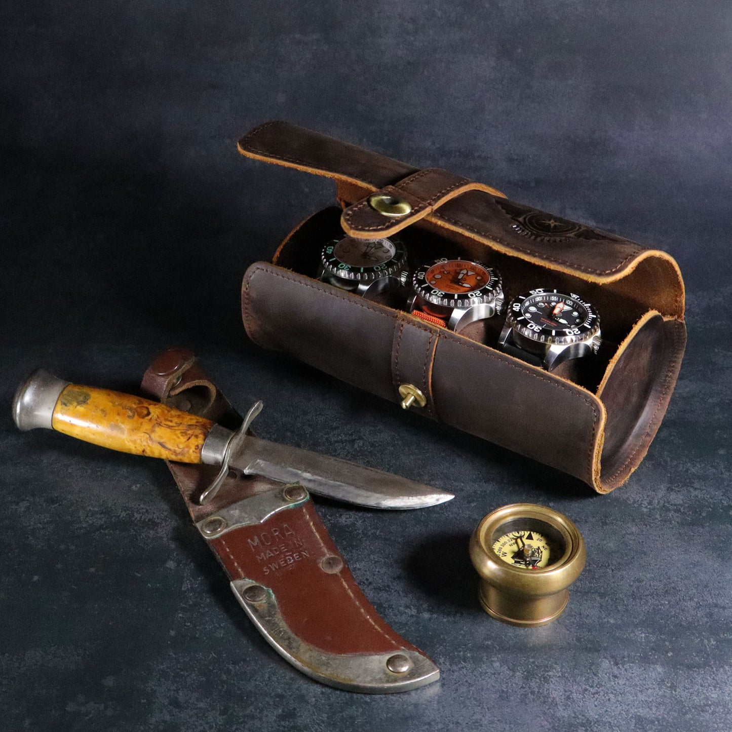 Atlas™ Nubuck Leather Watch Roll