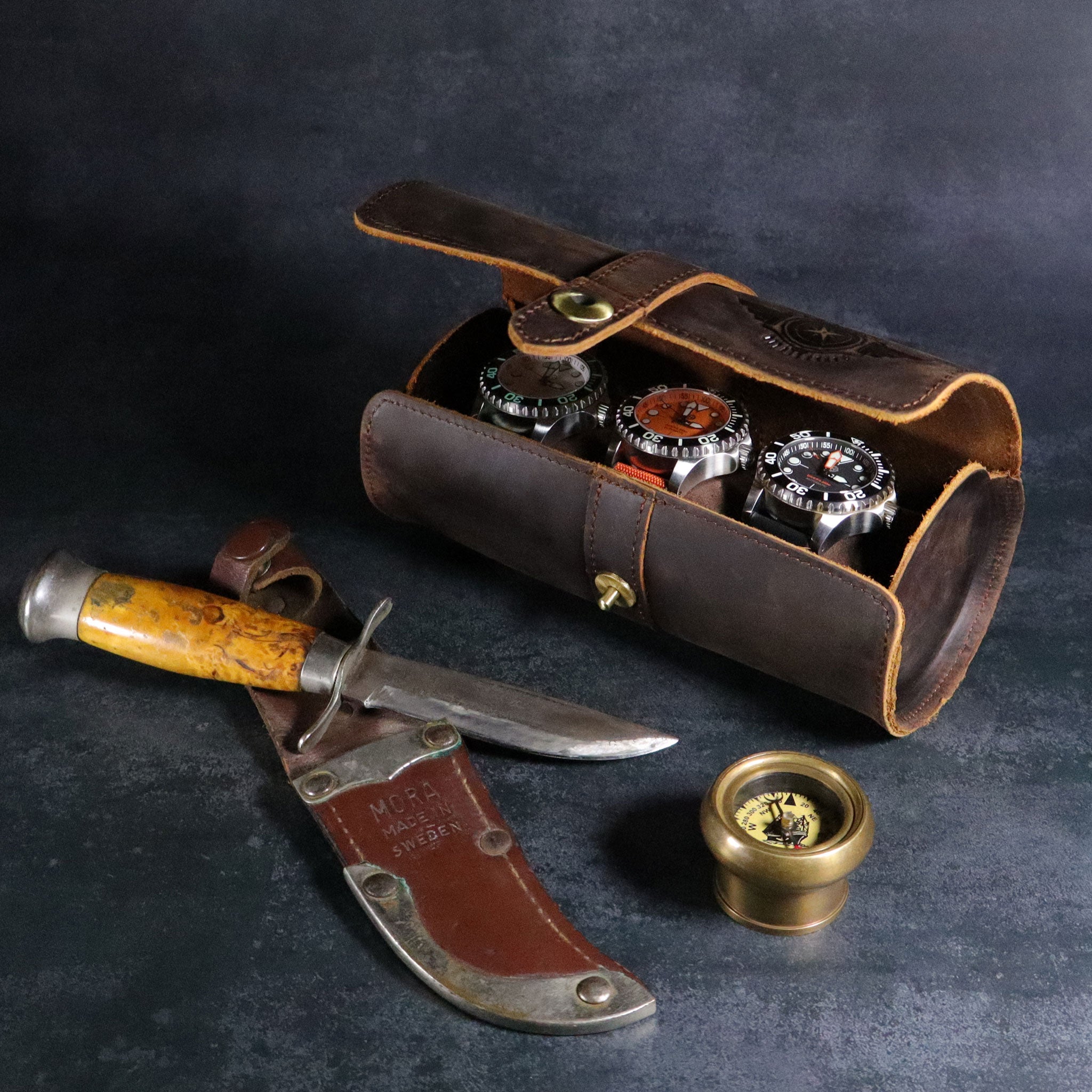 Atlas™ Nubuck Leather Watch Roll