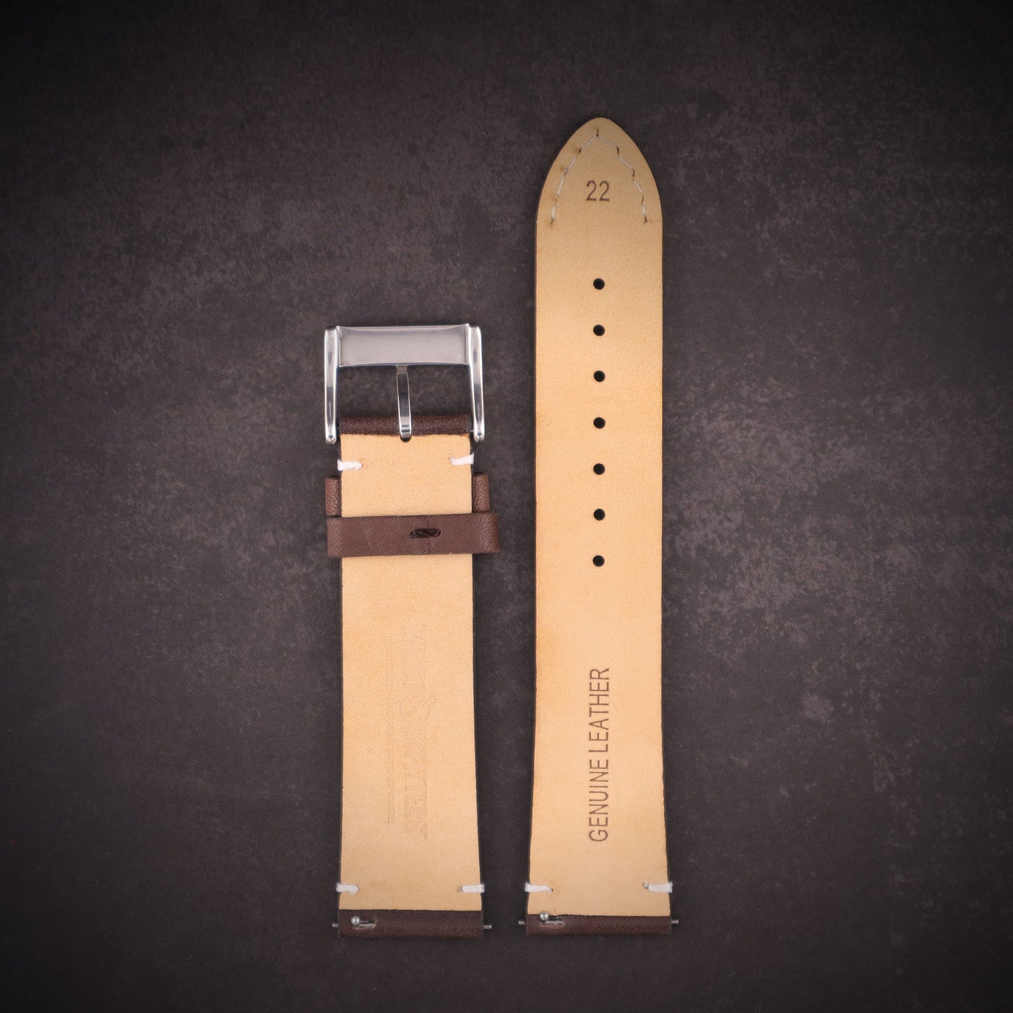 Airfield™ Retro Hand-Stitched Leather Watch Band