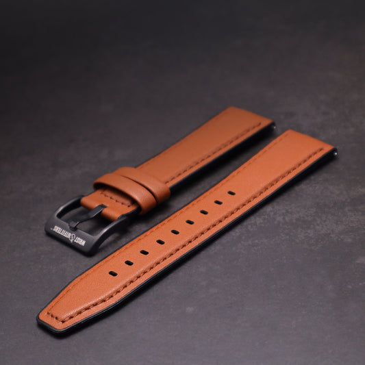 Mallard™ Leather & Silicone Rubber Watch Band