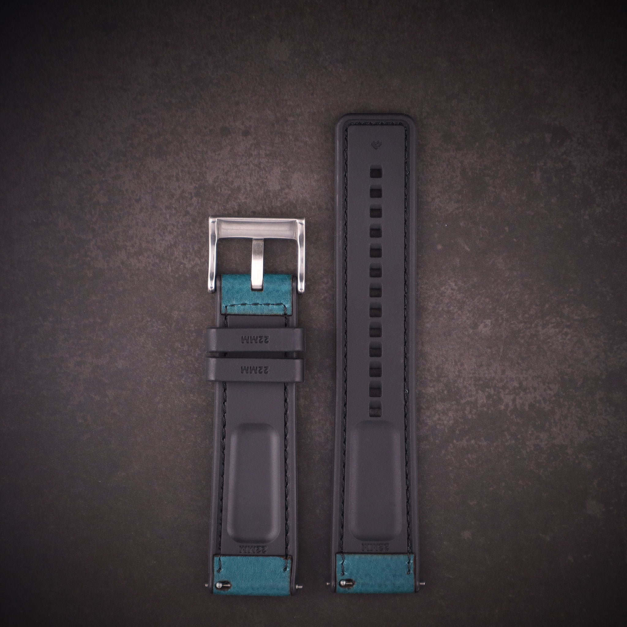 Shoreline™ Calfskin Leather & Natural Rubber Watch Band