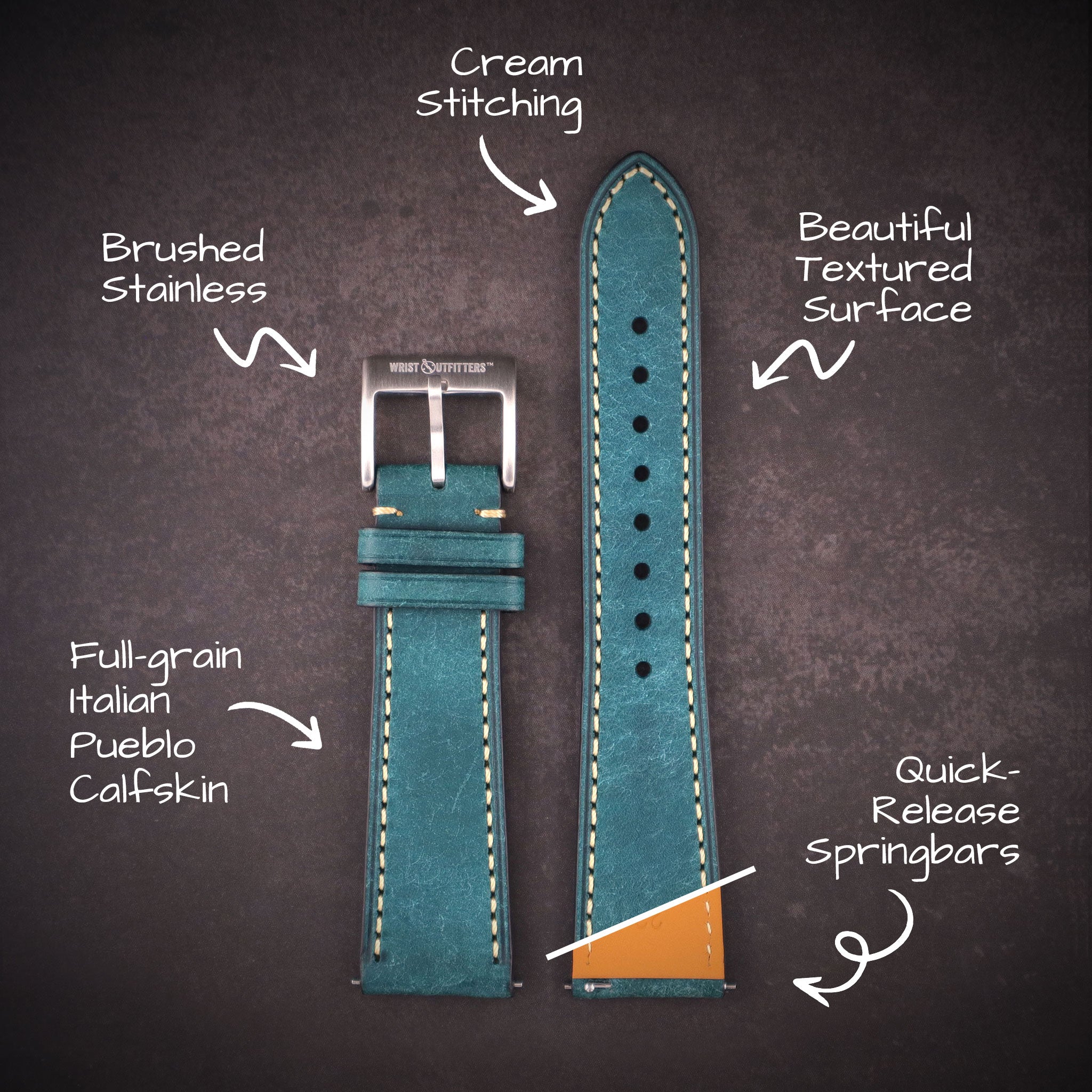 Strivano™ Italian Pueblo Leather Watch Band
