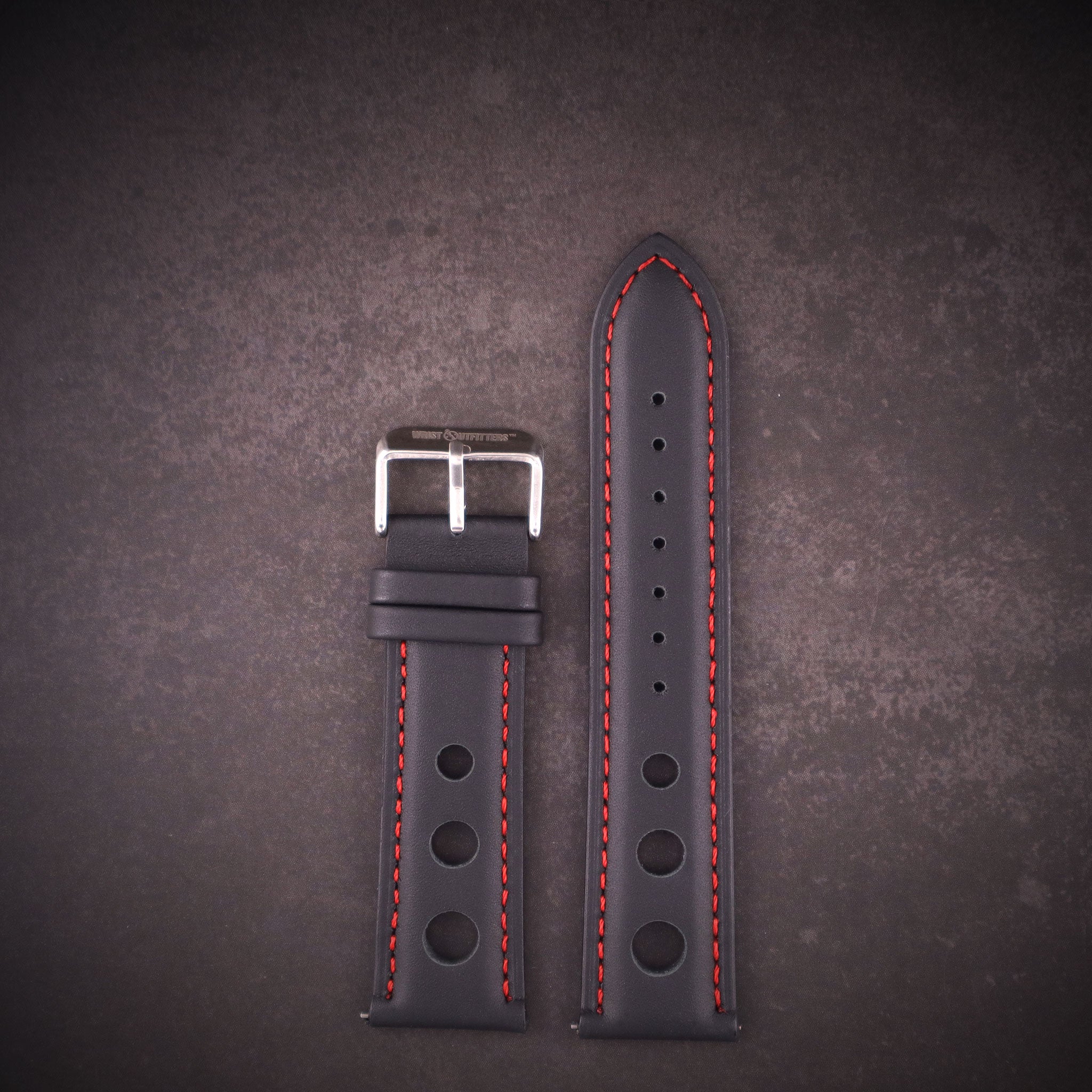 Velocity™ Elite Full Grain Leather Rally Watch Strap