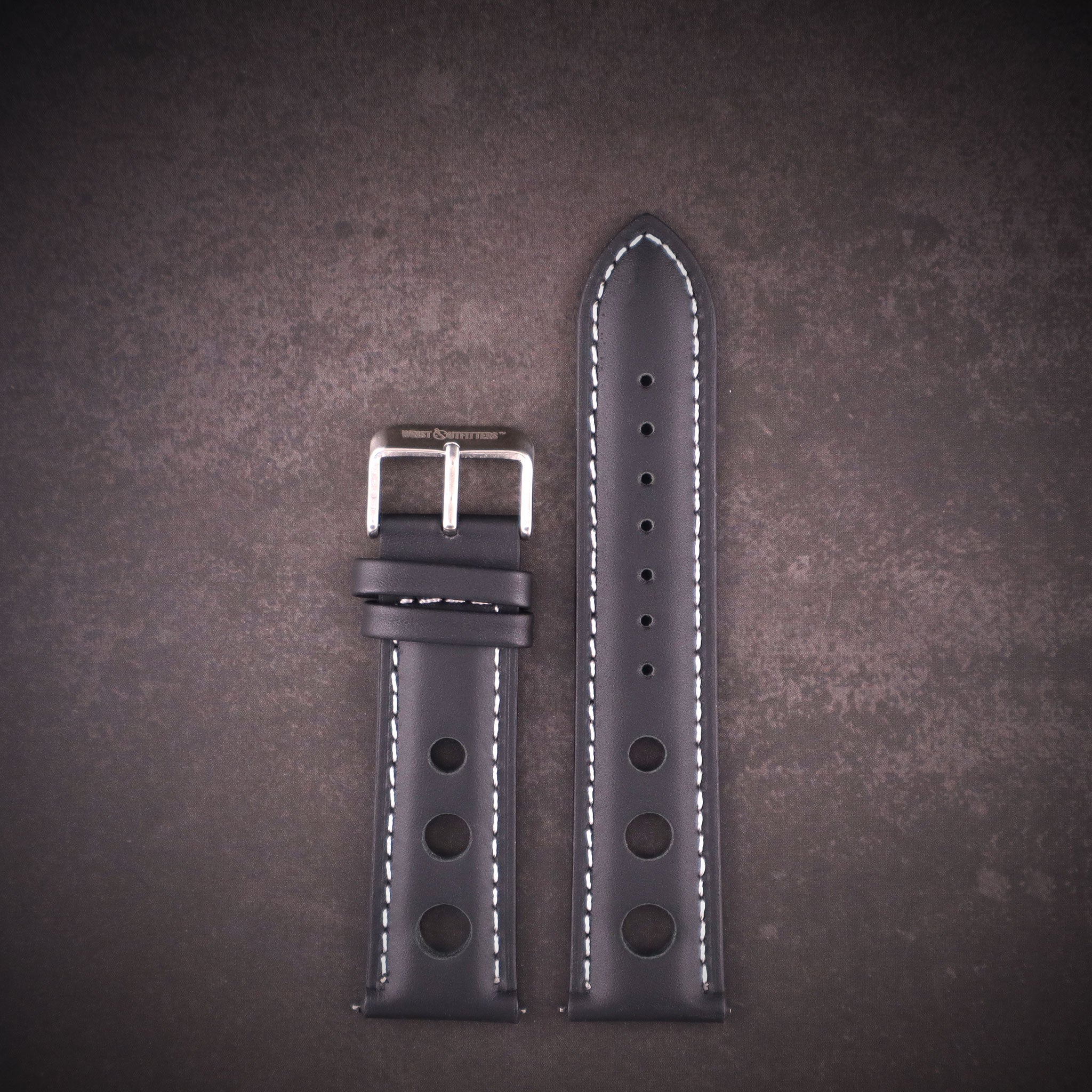 Velocity™ Elite Full Grain Leather Rally Watch Strap