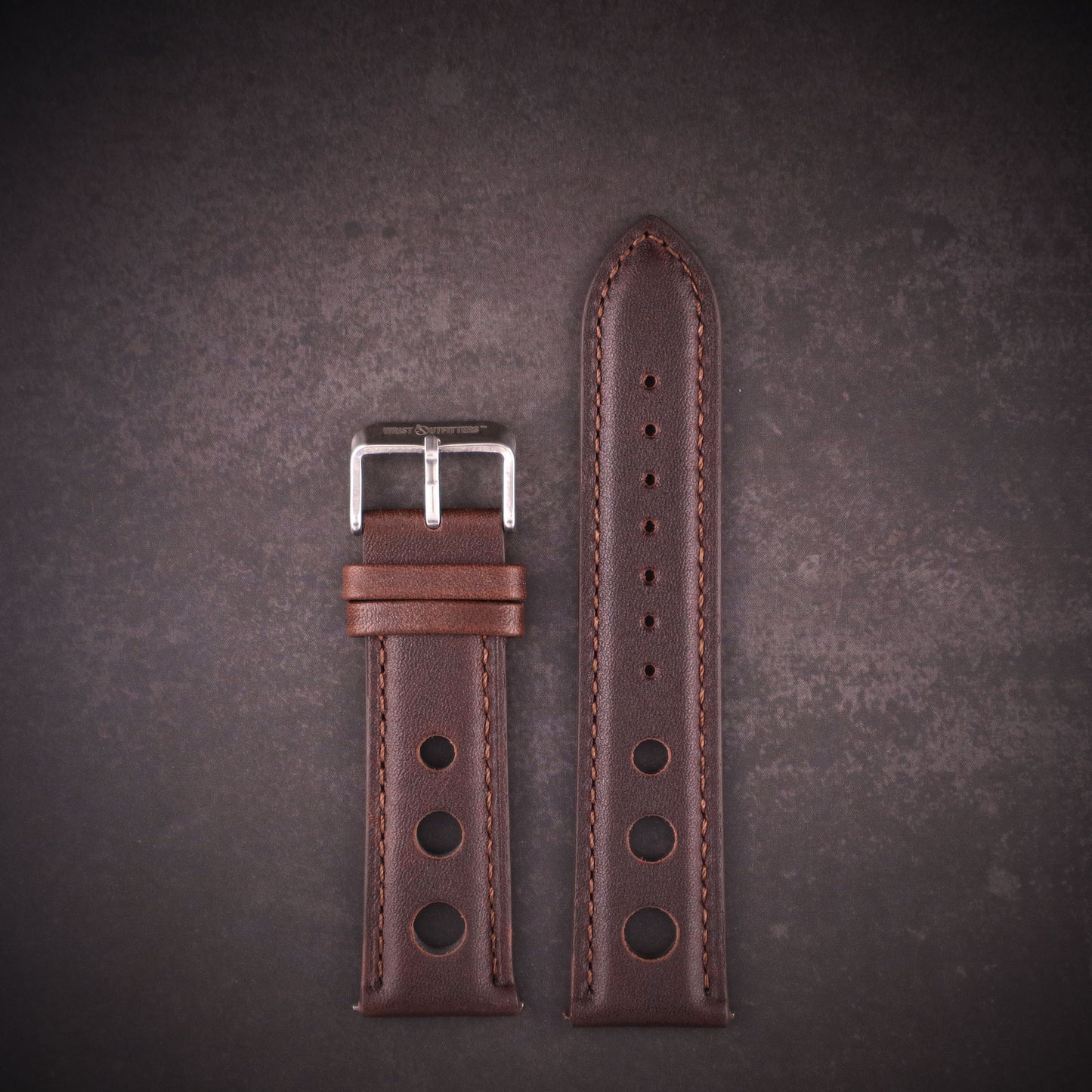 Velocity™ Elite Full Grain Leather Rally Watch Strap