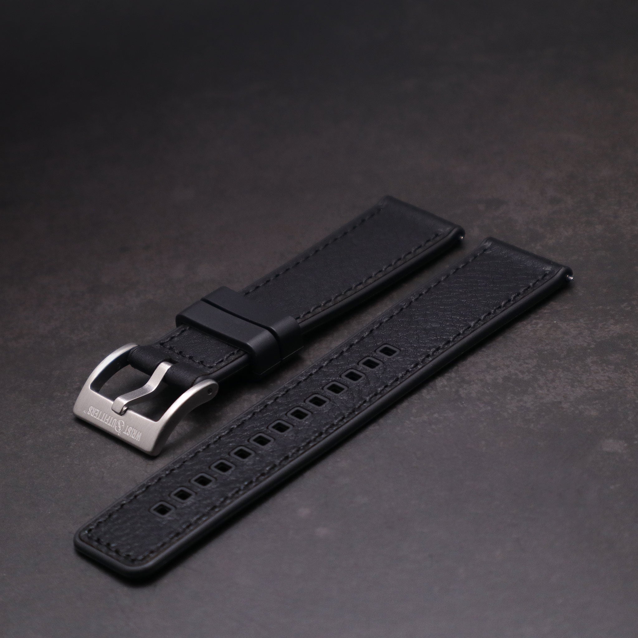 Shoreline™ Calfskin Leather & Natural Rubber Watch Band