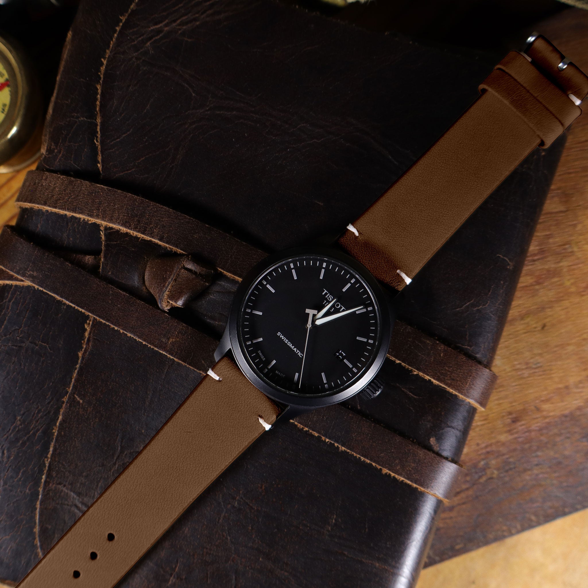 Airfield™ Full-Grain Calfskin Leather Watch Band