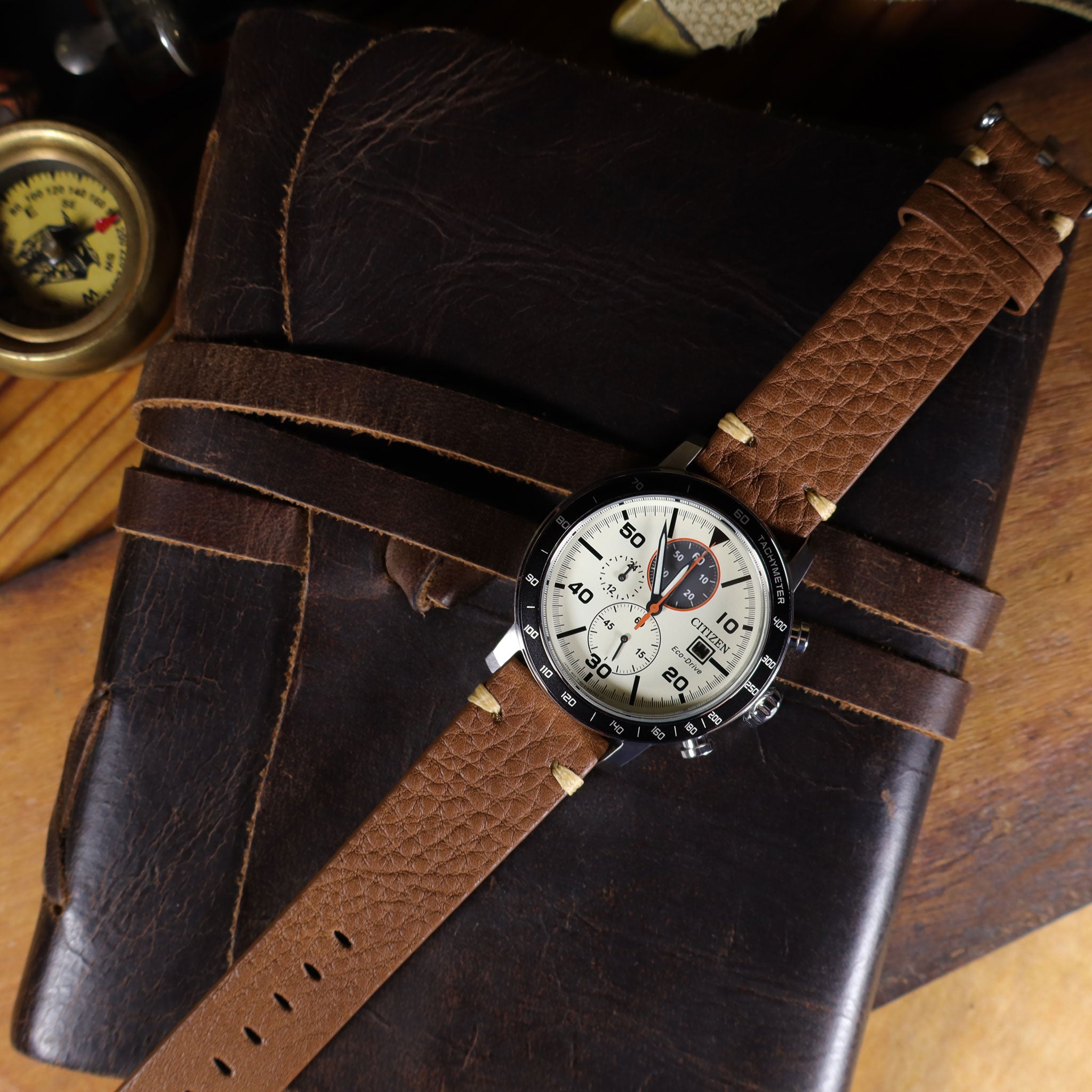 Aviator™ Vintage Leather Pilot Watch Band