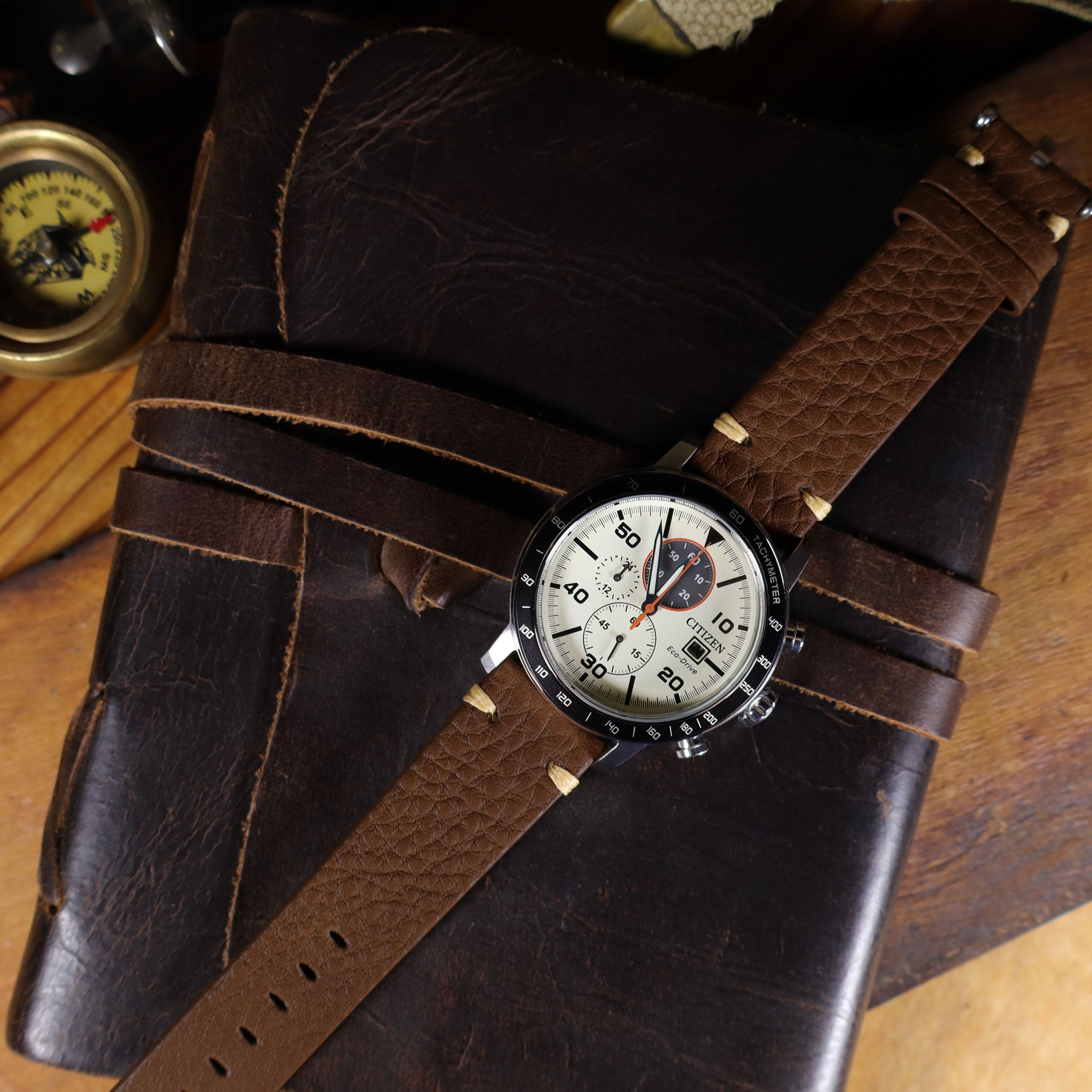 Aviator™ Vintage Leather Pilot Watch Band