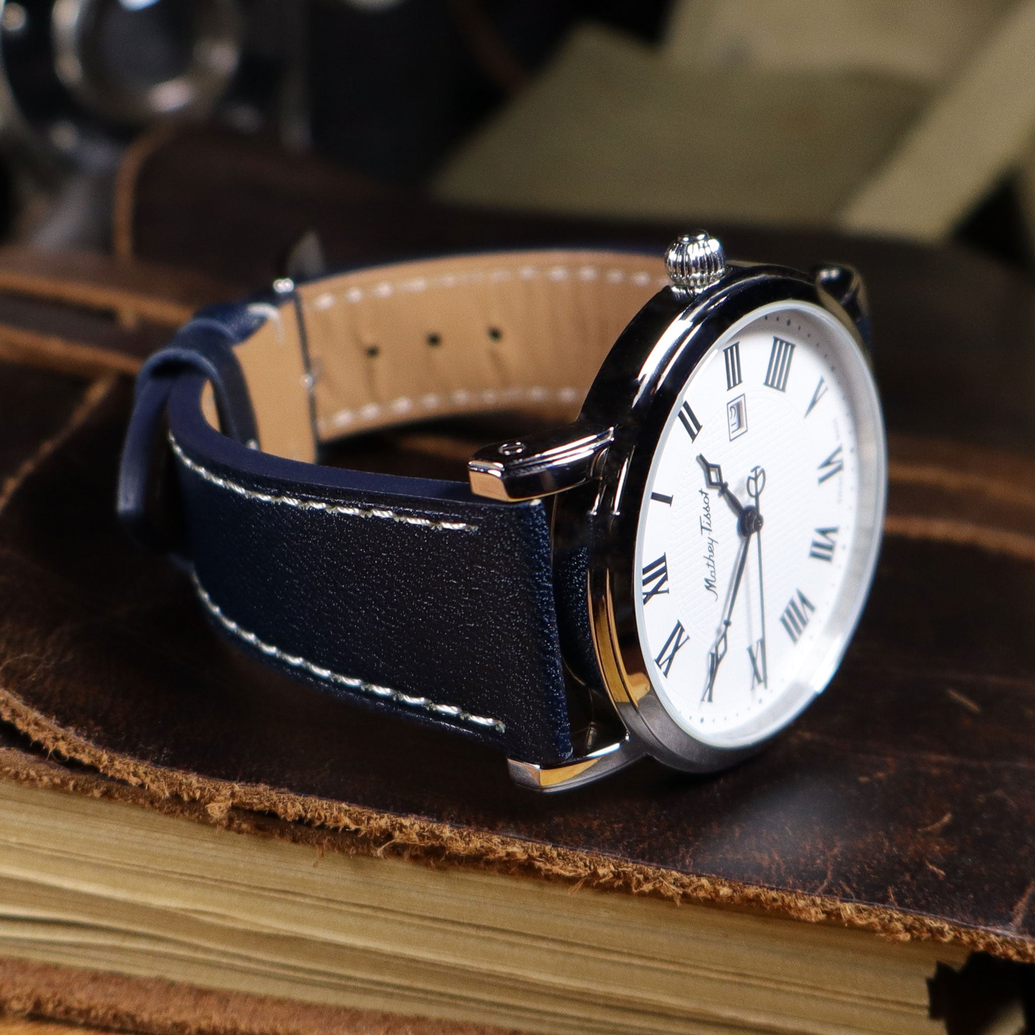 Belmont™ Oil Wax Full Grain Leather Watch Band