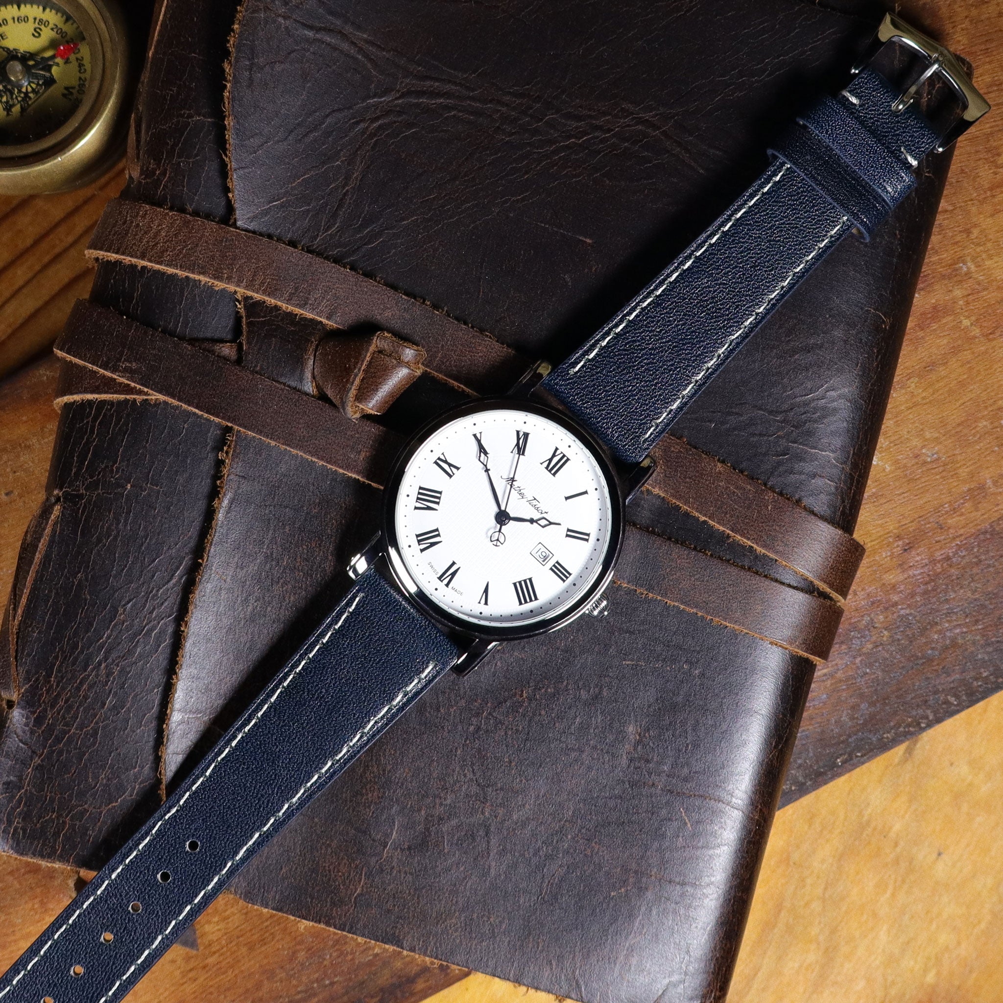 Belmont™ Oil Wax Full Grain Leather Watch Band