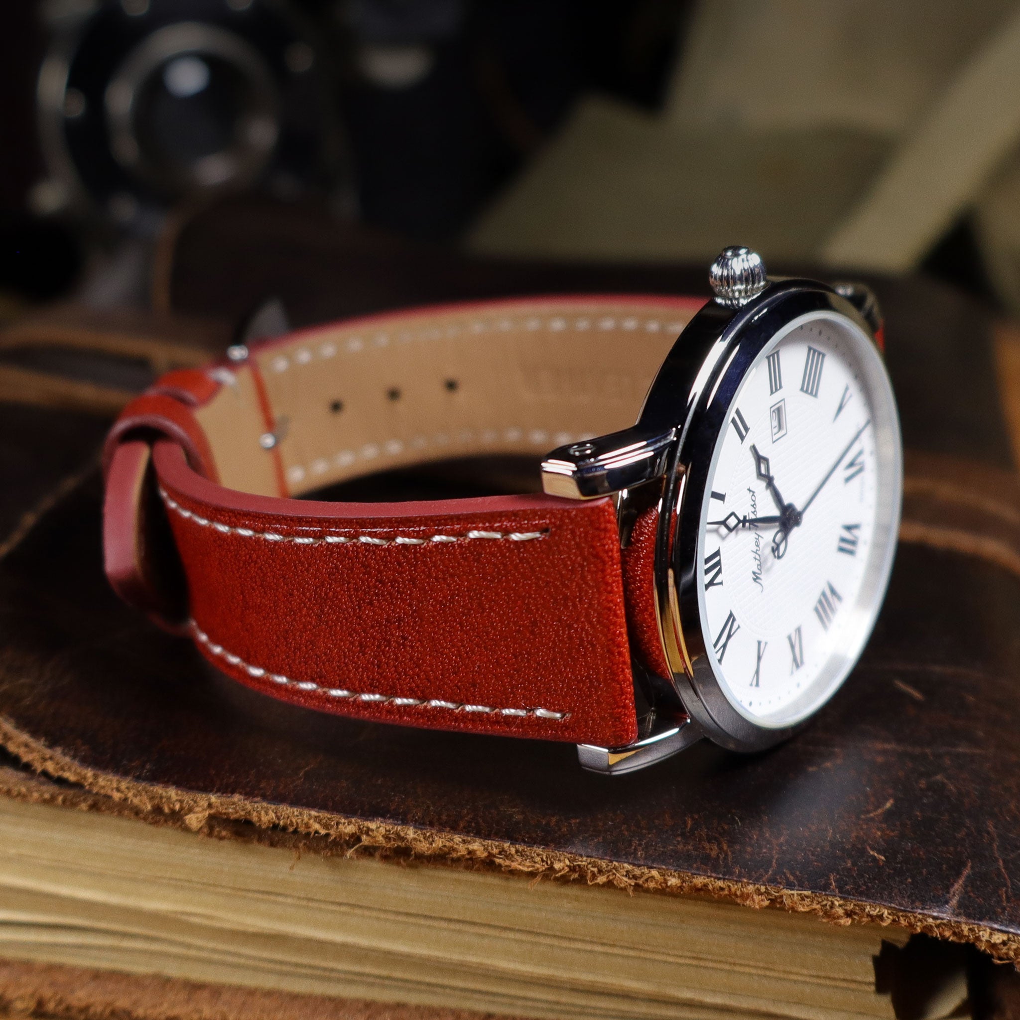 Belmont™ Oil Wax Full Grain Leather Watch Band