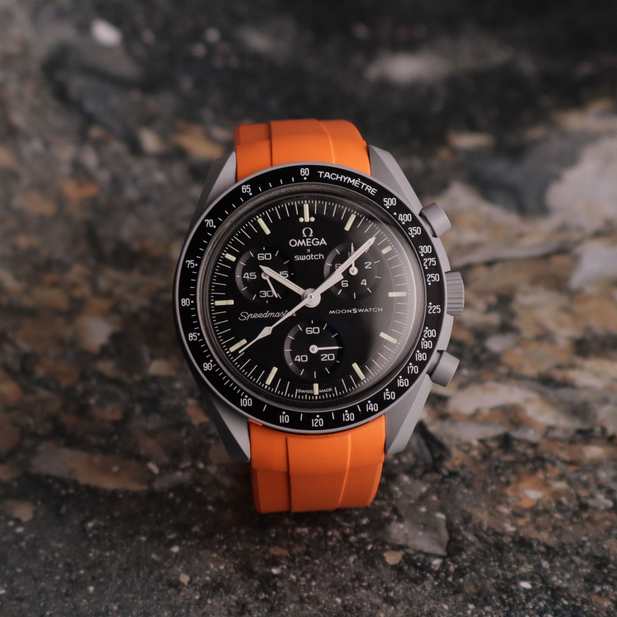 MoonGlow™ FKM Rubber Curved Watch Strap