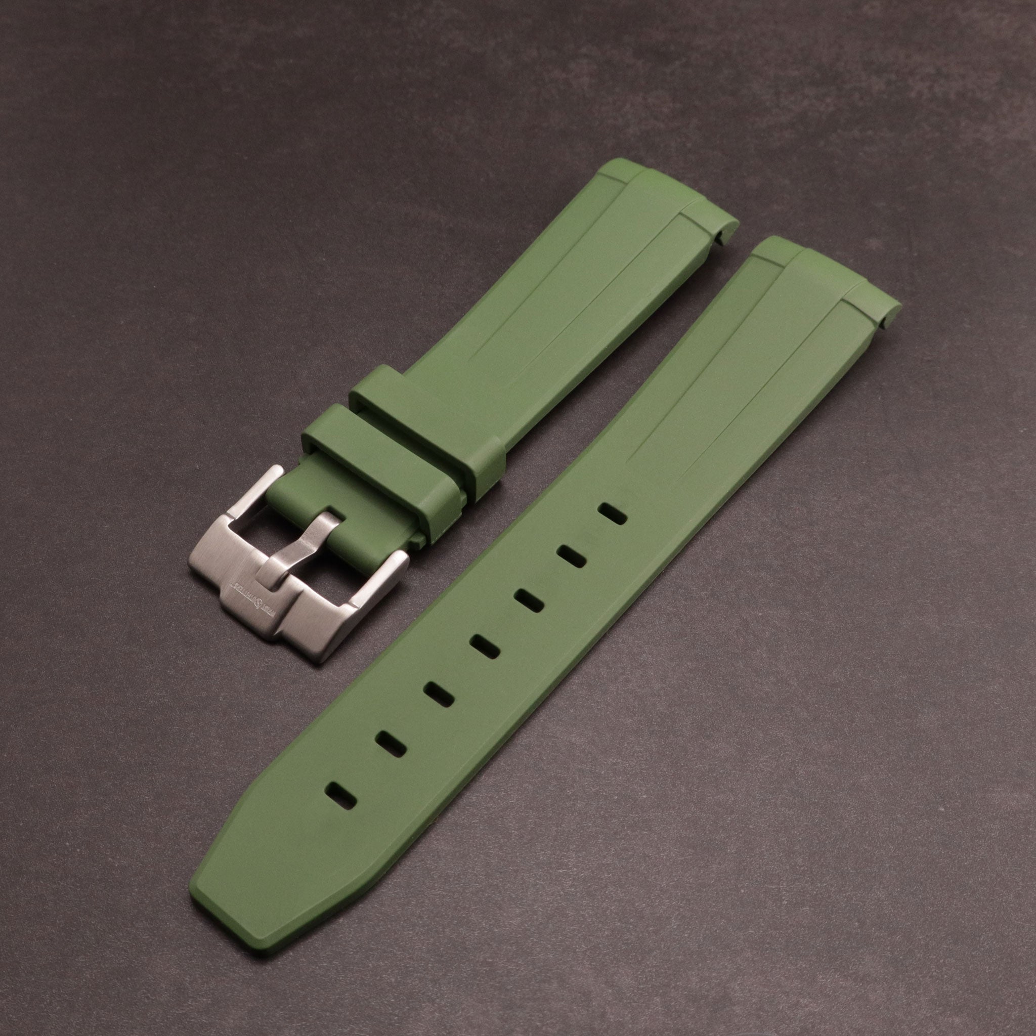 MoonGlow™ FKM Rubber Curved Watch Strap