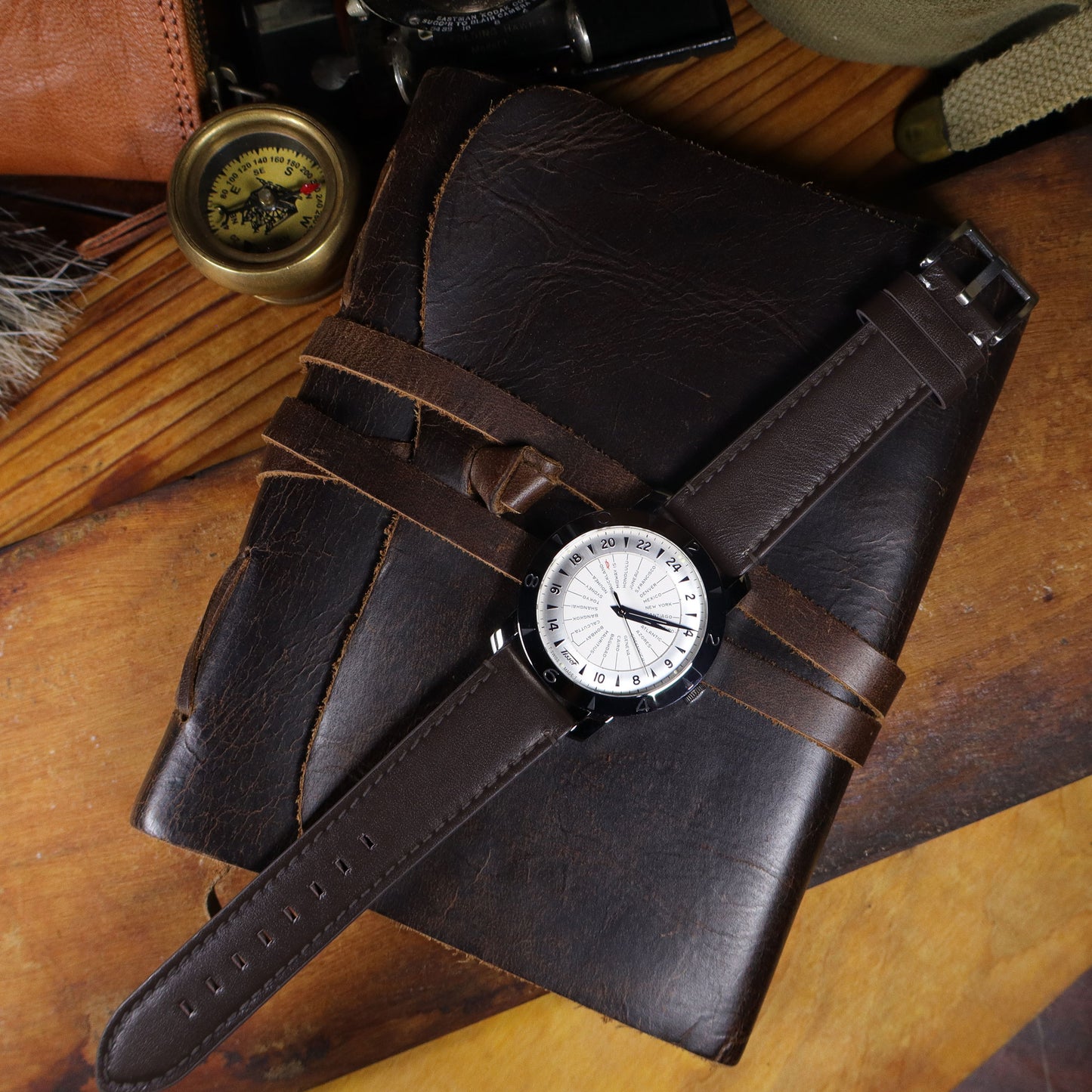 B-52™ Vintage Top-Layer Leather Watch Band