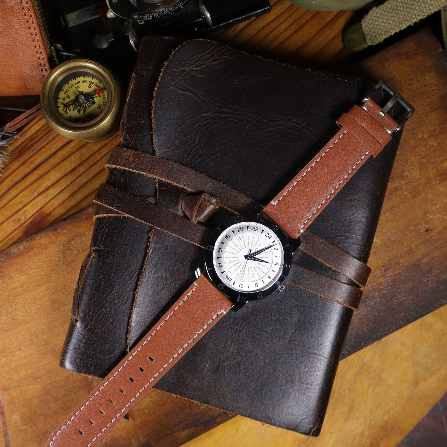 B-52™ Vintage Top-Layer Leather Watch Band