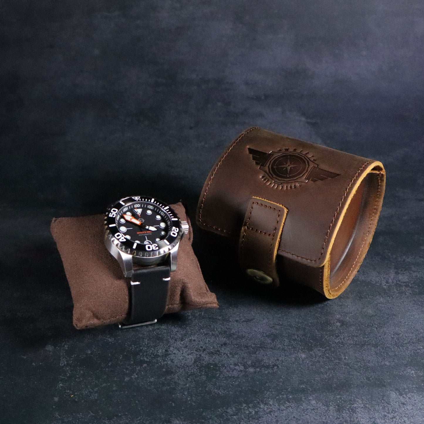 Atlas™ Nubuck Leather Watch Roll