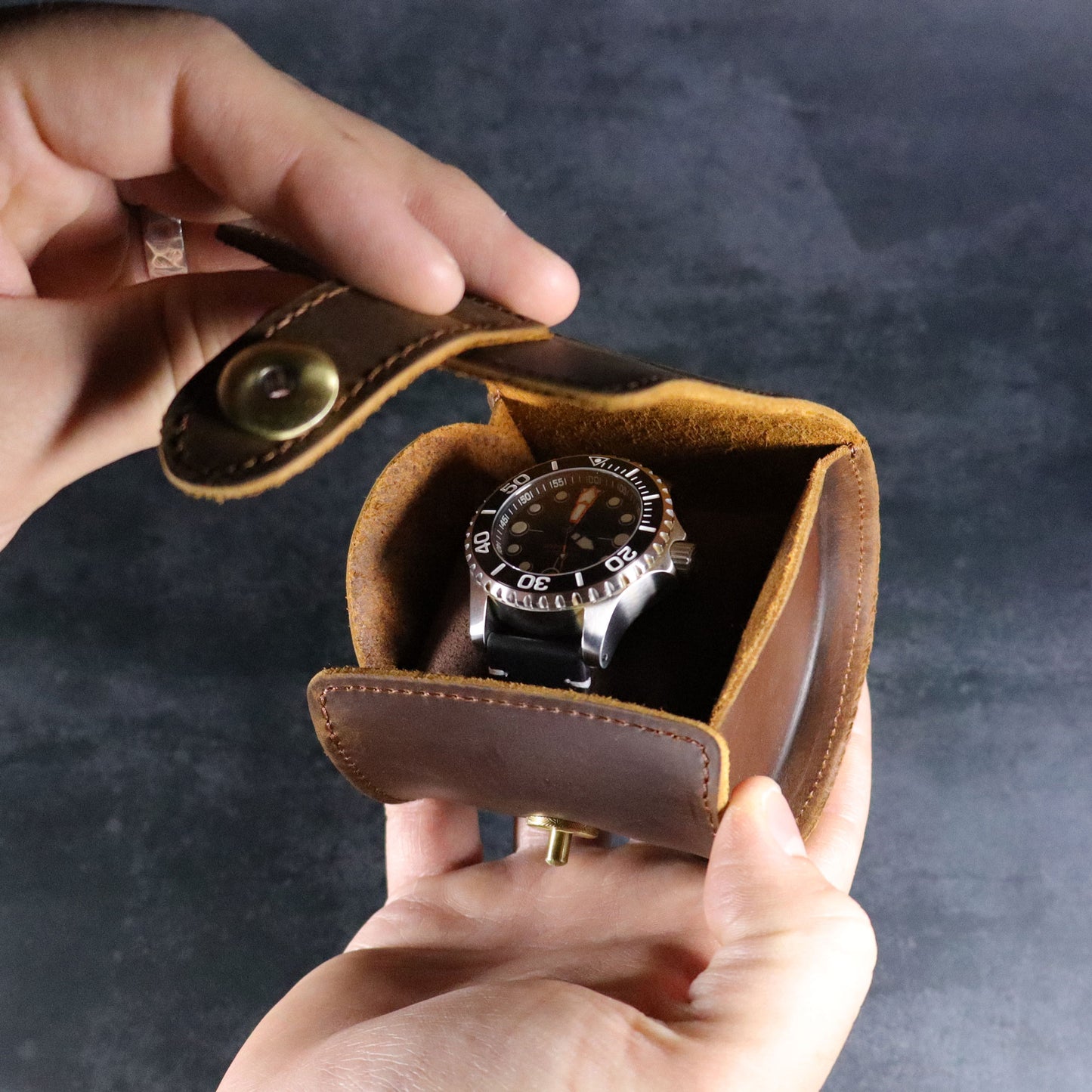Atlas™ Nubuck Leather Watch Roll