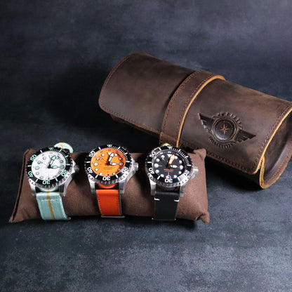 Atlas™ Nubuck Leather Watch Roll