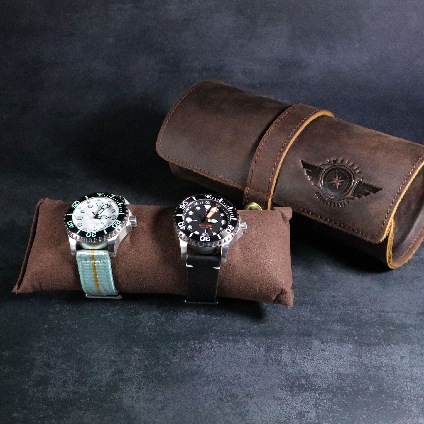 Atlas™ Nubuck Leather Watch Roll