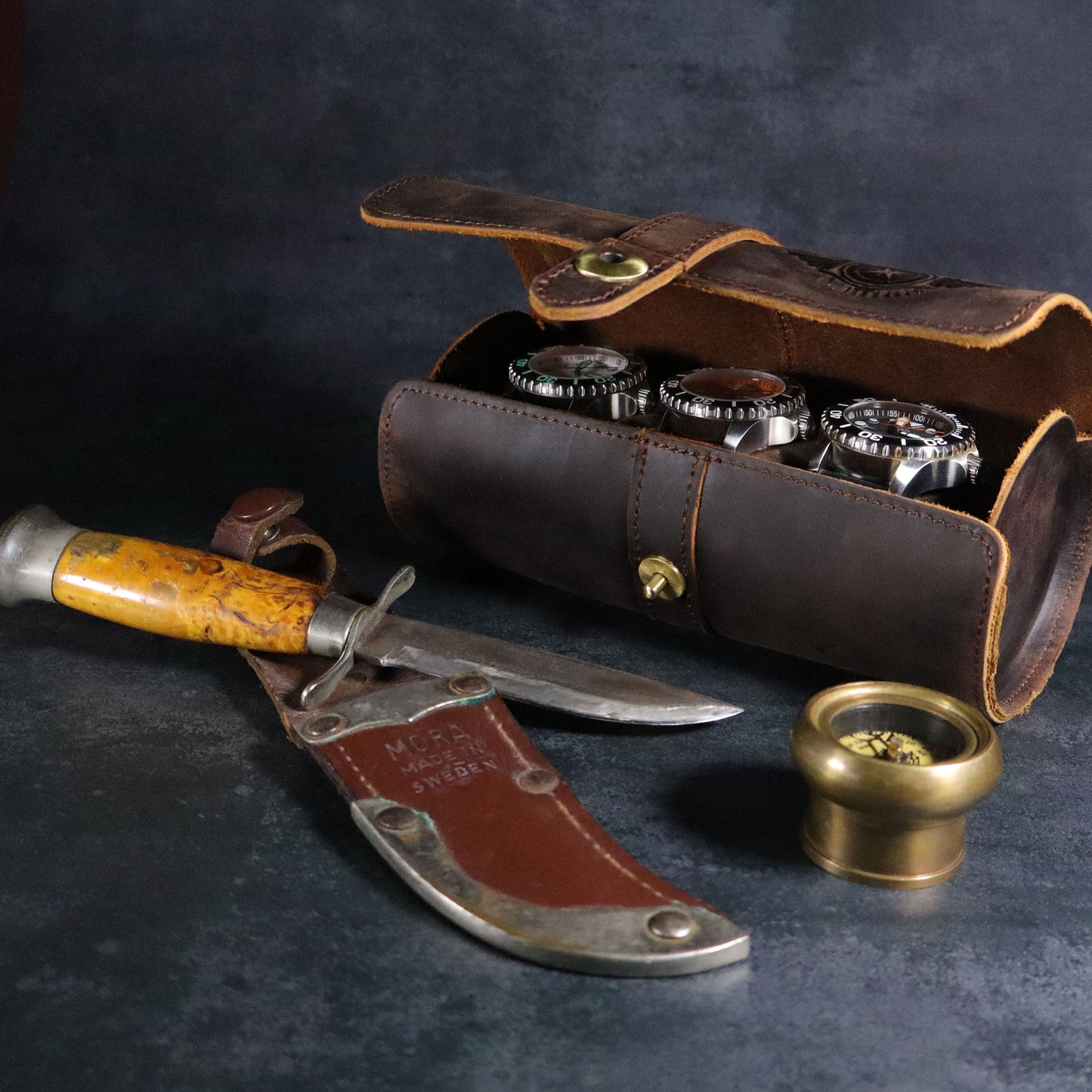 Atlas™ Nubuck Leather Watch Roll