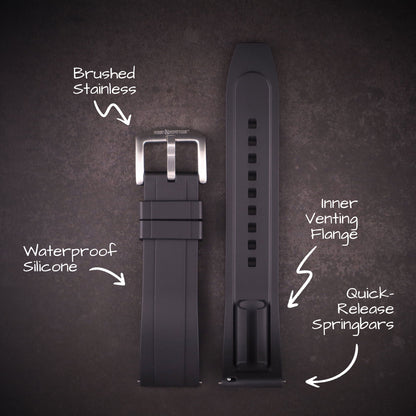Deep Ridge Diver™ Silicone Waterproof Watch Band