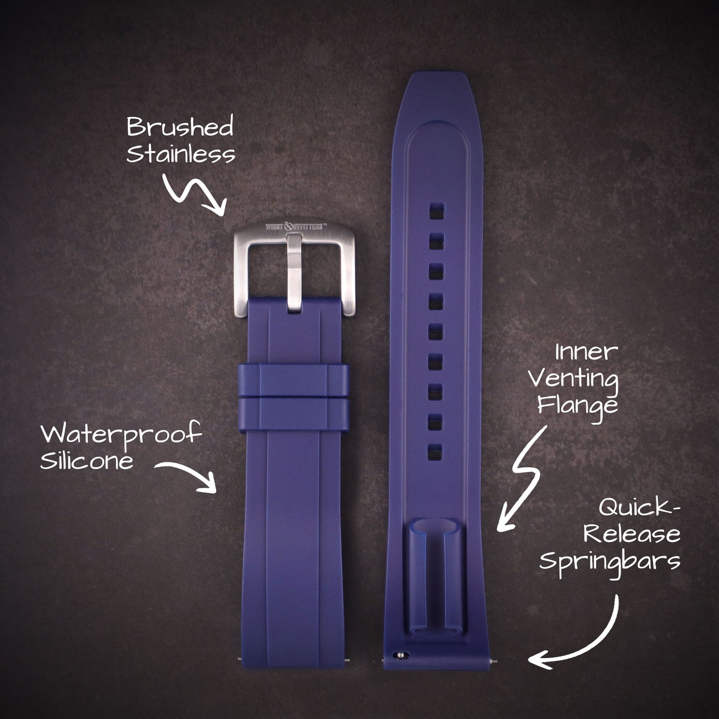 Deep Ridge Diver™ Silicone Waterproof Watch Band