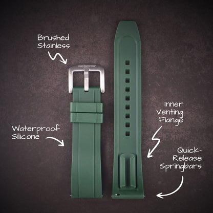 Deep Ridge Diver™ Silicone Waterproof Watch Band
