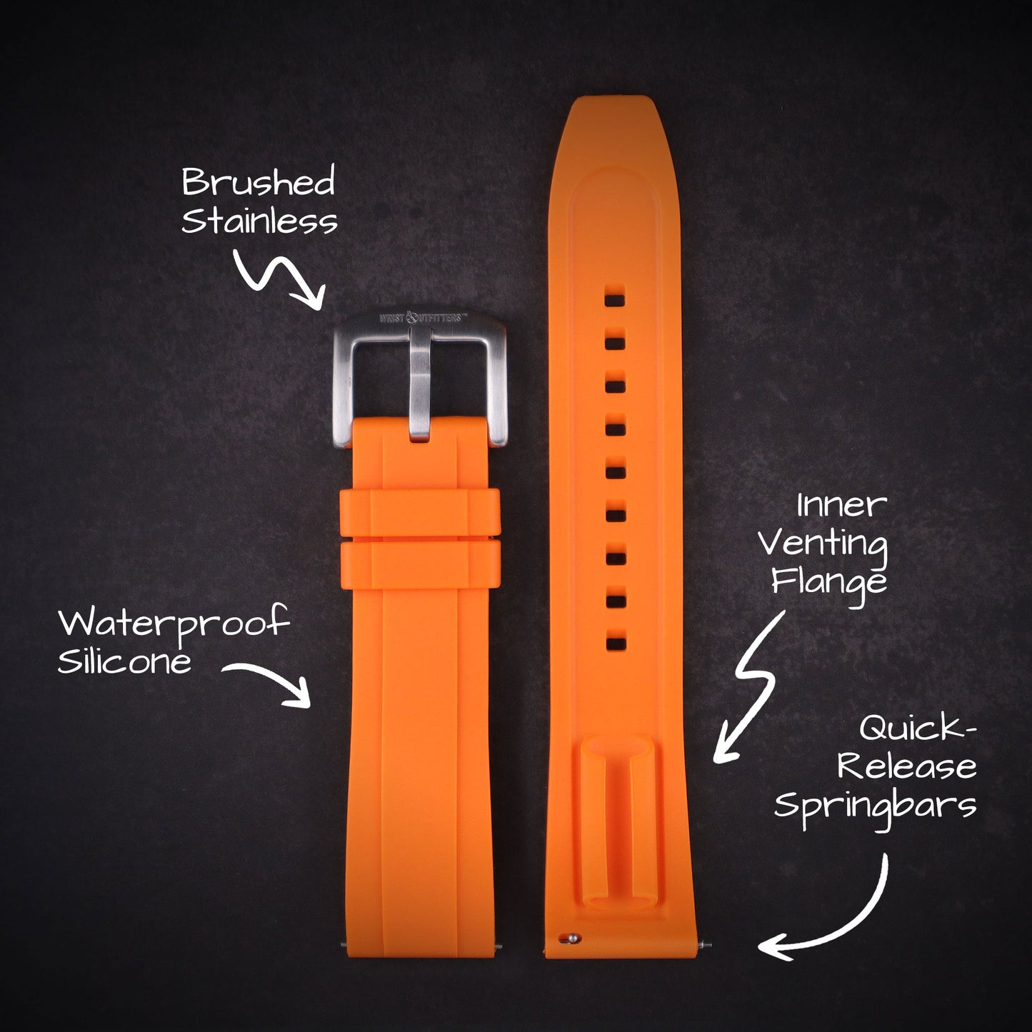 Deep Ridge Diver™ Silicone Waterproof Watch Band