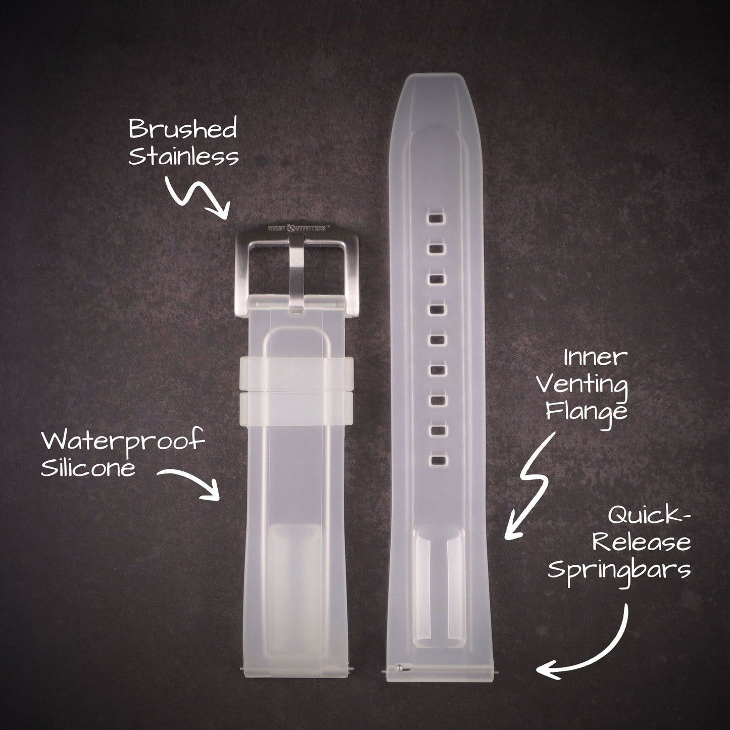 Deep Ridge Diver™ Silicone Waterproof Watch Band