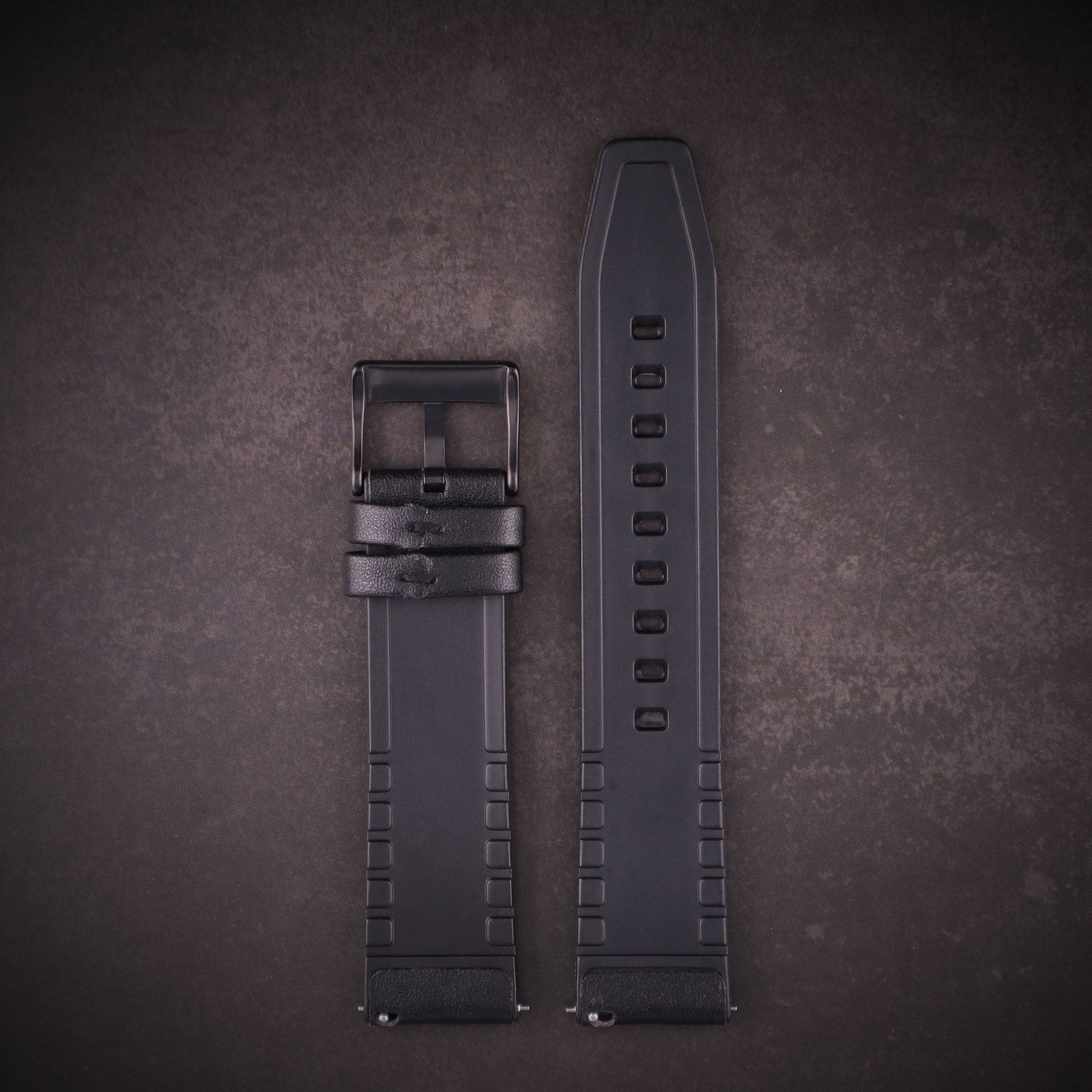 Mallard™ Leather & Silicone Rubber Watch Band