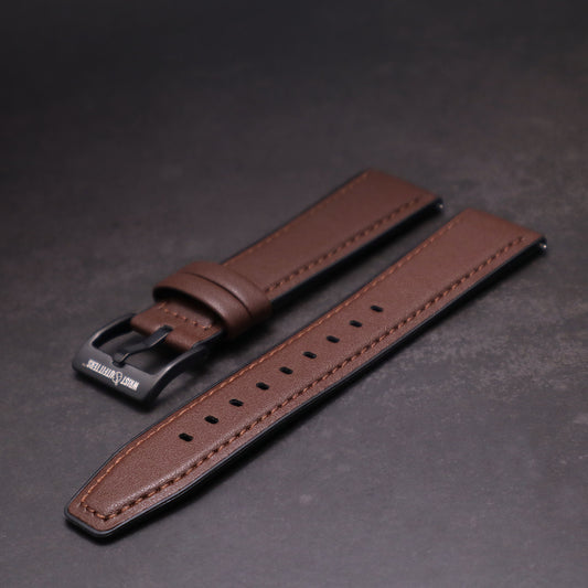 Mallard™ Leather & Silicone Rubber Watch Band