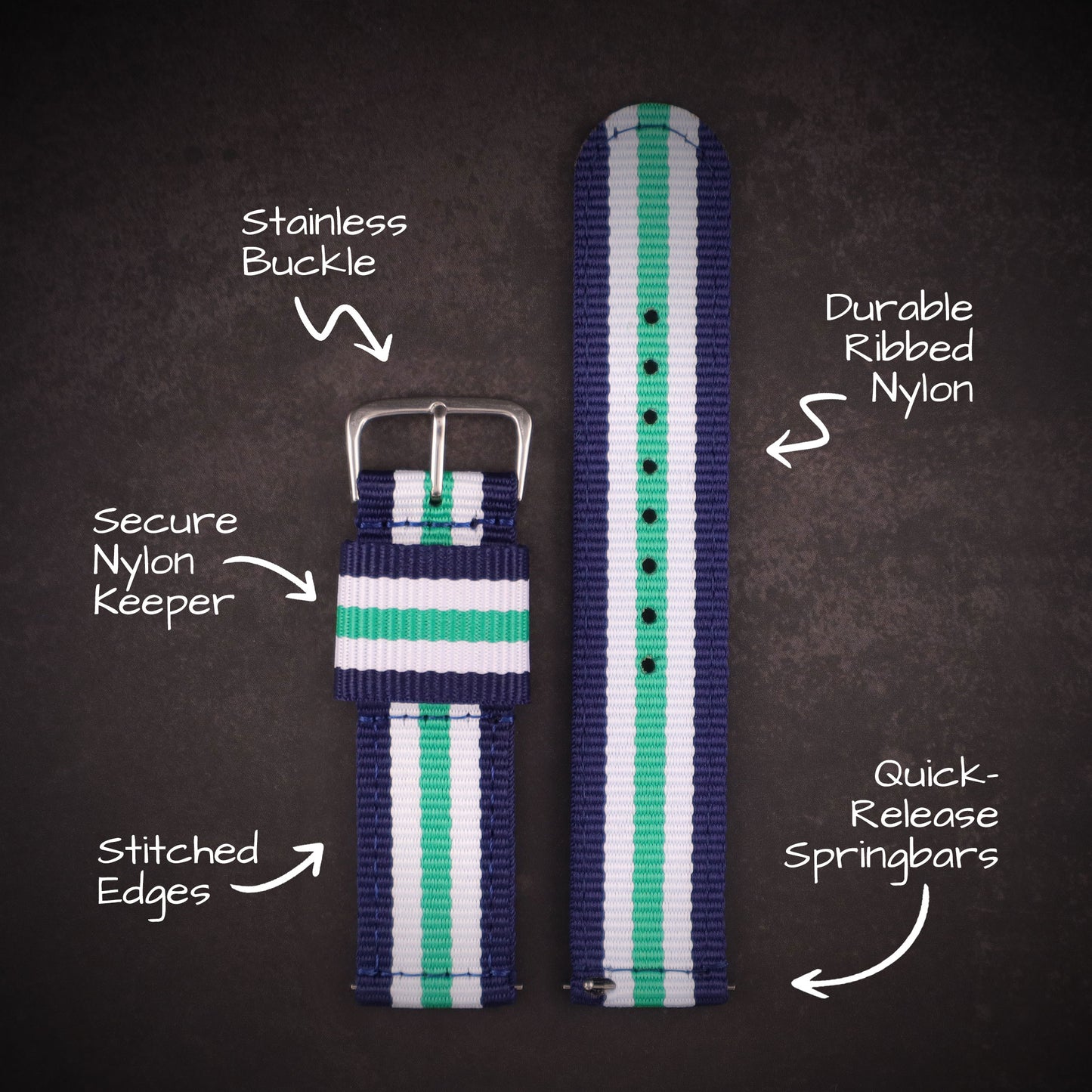 RECON™ Military Two-Piece Nylon Straps