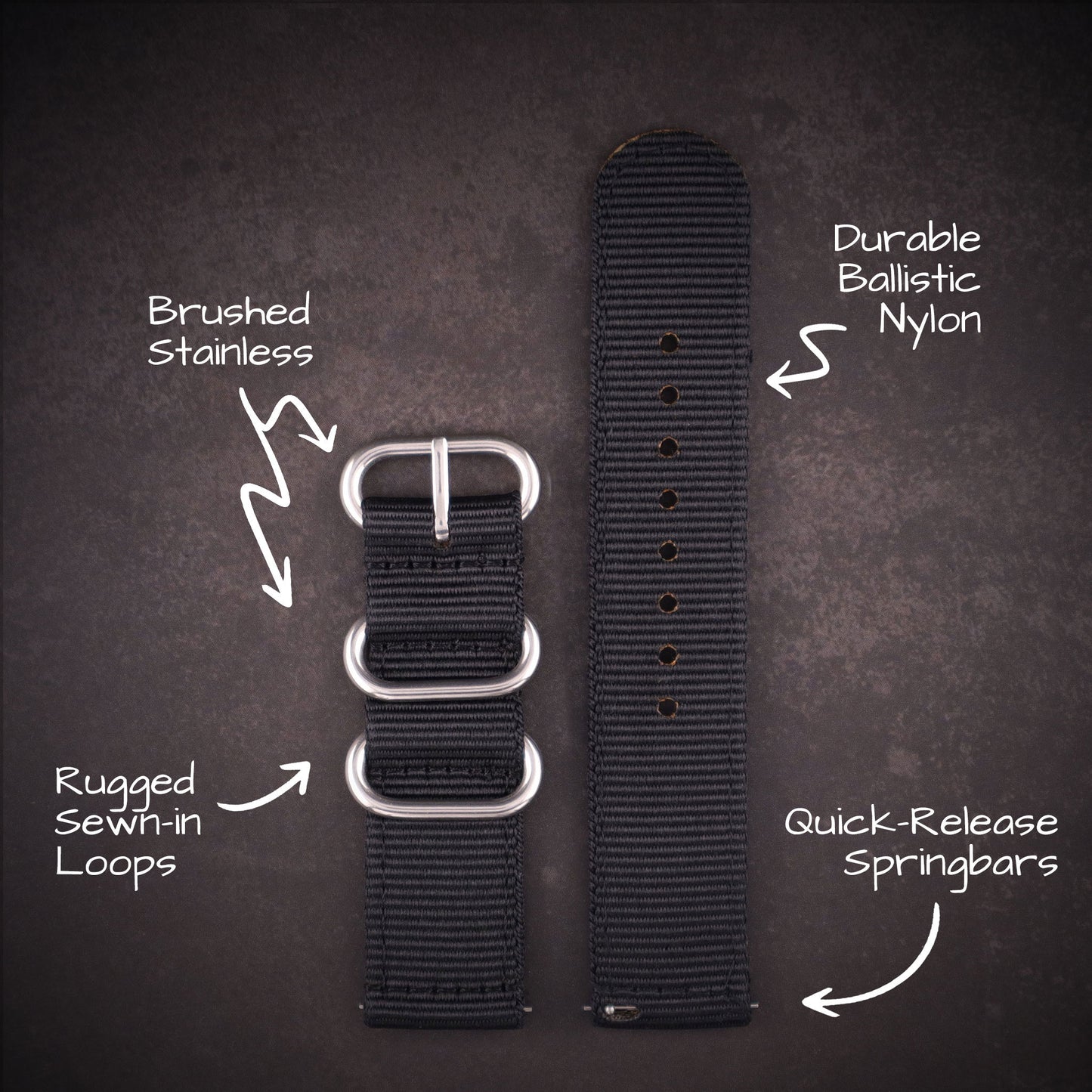 Scout™ Two-Piece Military Nylon Straps