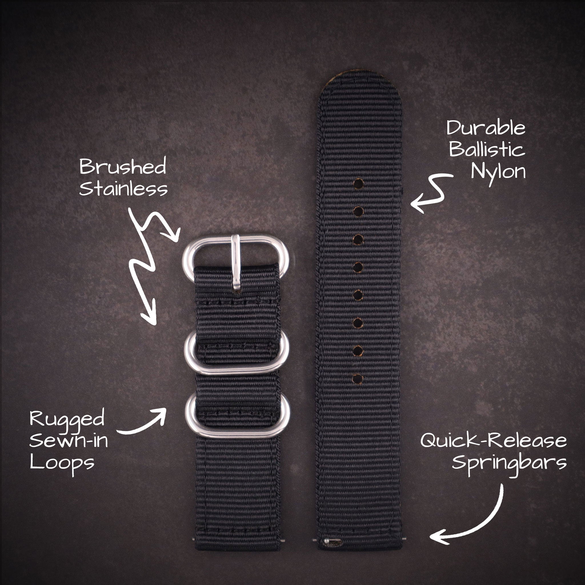 Scout™ Two-Piece Military Nylon Straps