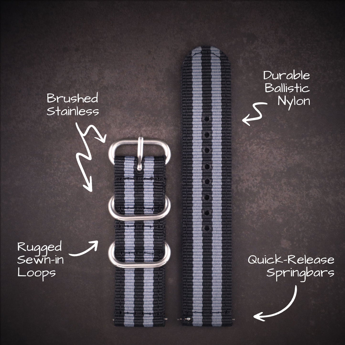 Scout™ Two-Piece Military Nylon Straps