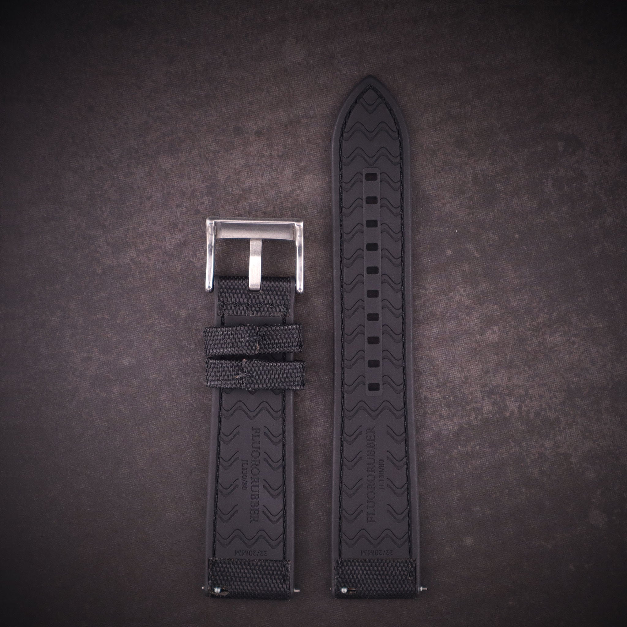 SeaBreeze™ Sailcloth & FKM Rubber Waterproof Watch Band