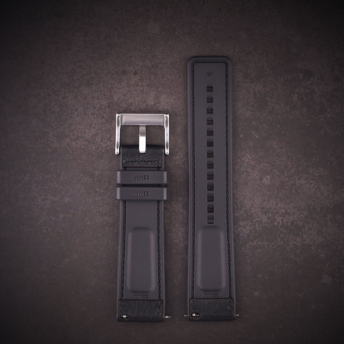 Shoreline™ Calf Leather & Rubber Watch Band