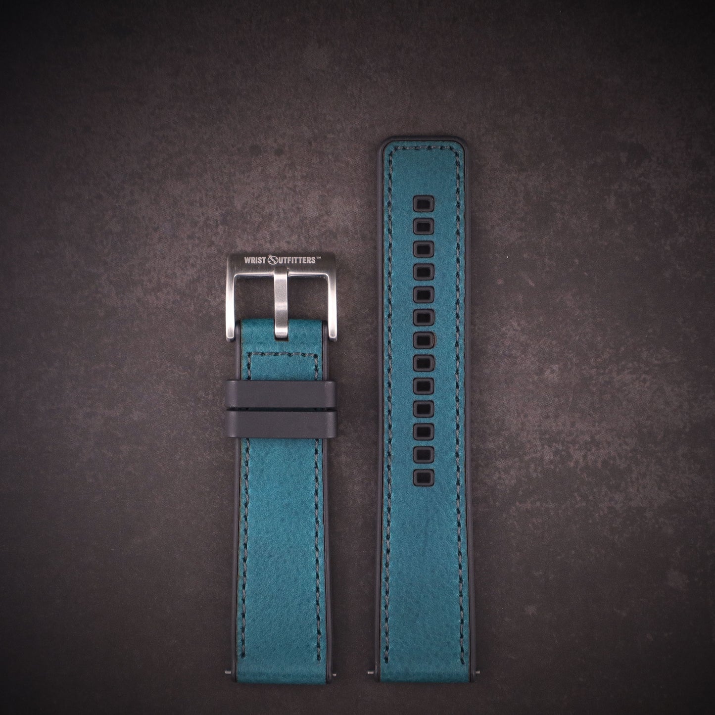 Shoreline™ Calf Leather & Rubber Watch Band