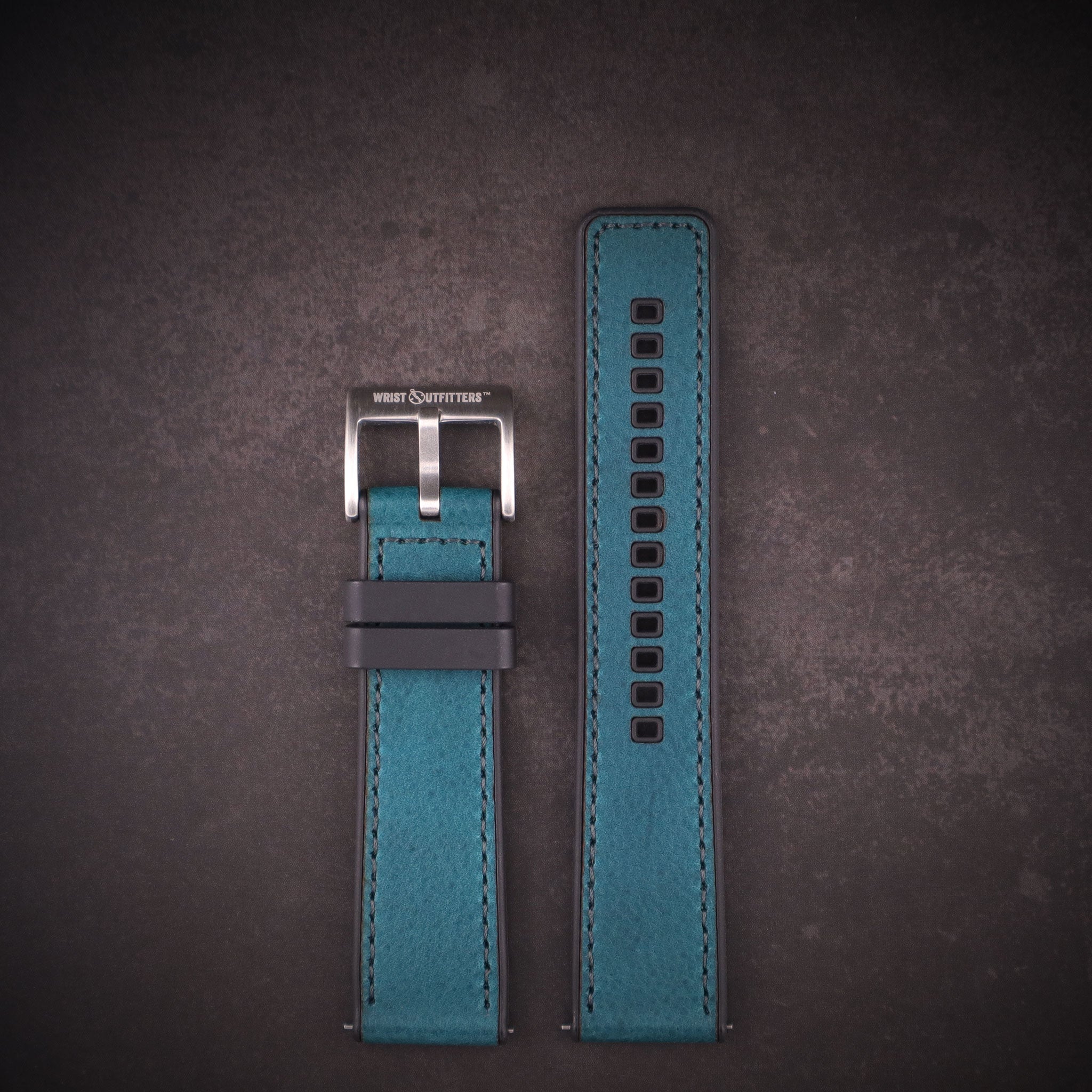 Shoreline™ Calfskin Leather & Natural Rubber Watch Band