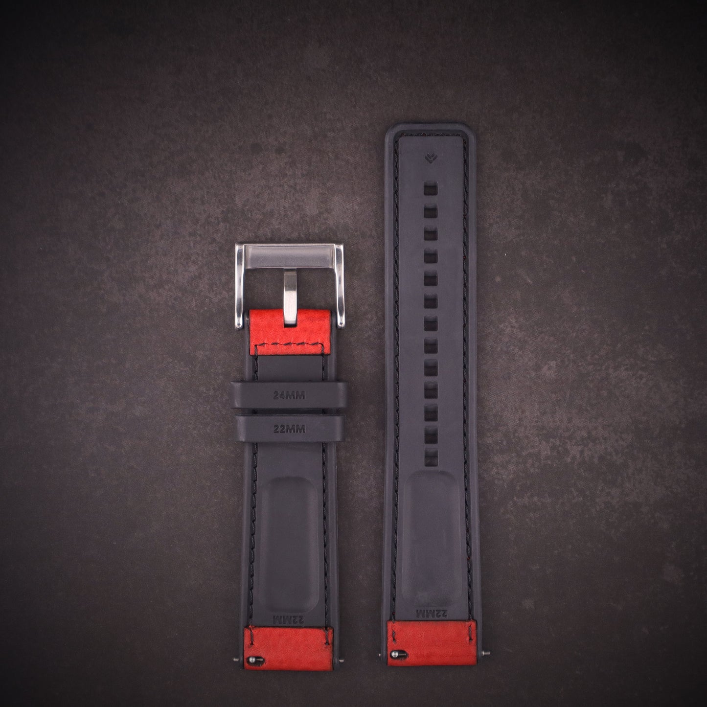 Shoreline™ Calf Leather & Rubber Watch Band