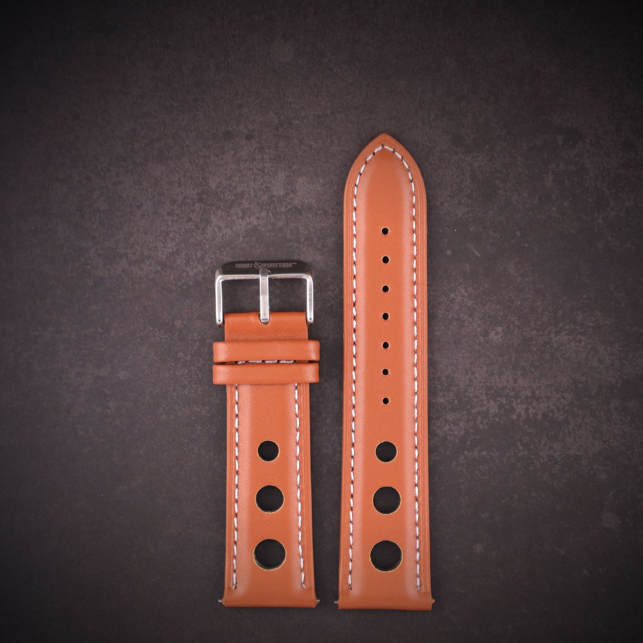 Velocity™ Elite Full Grain Leather Rally Watch Strap