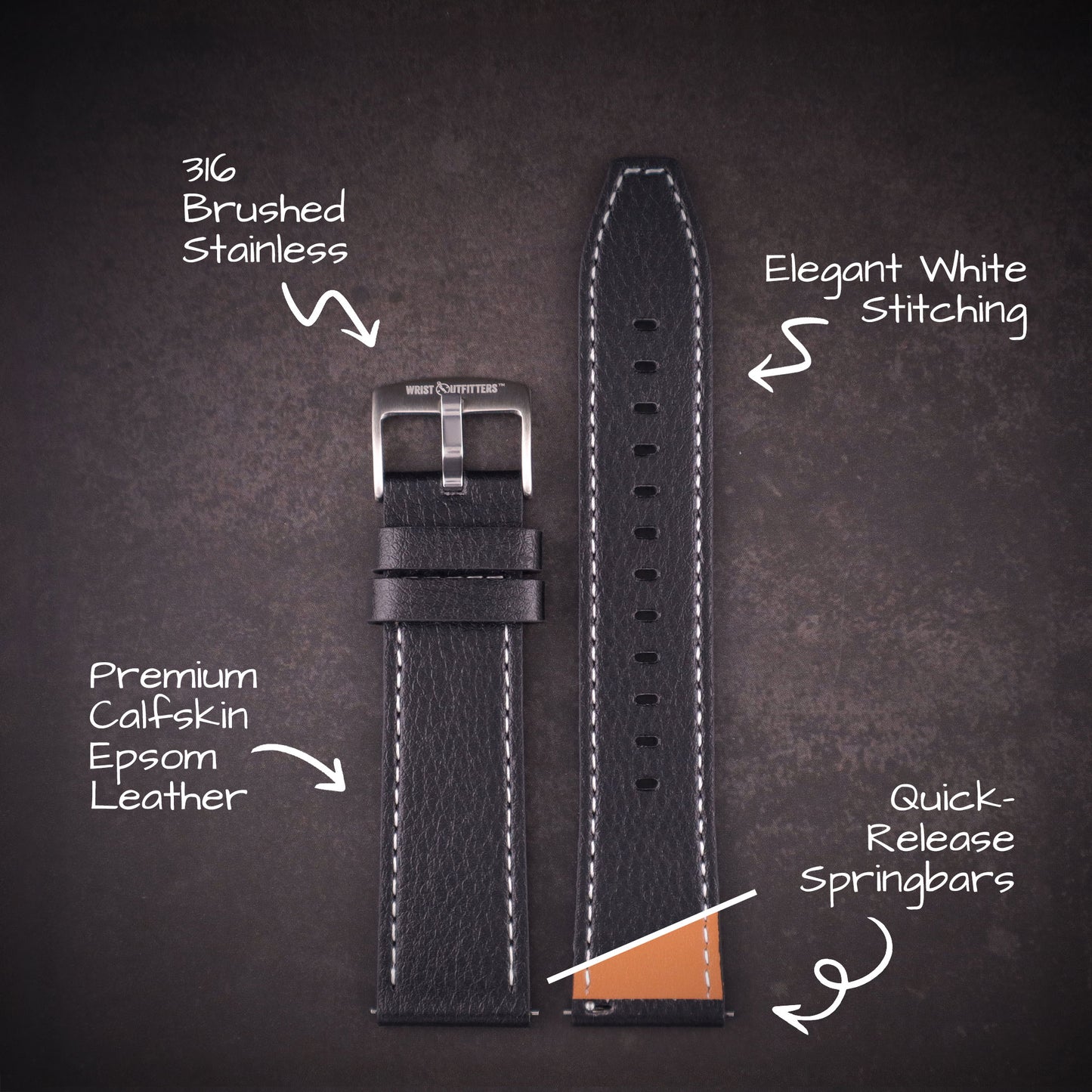 Wexley™ Epsom Calfskin Leather Watch Band