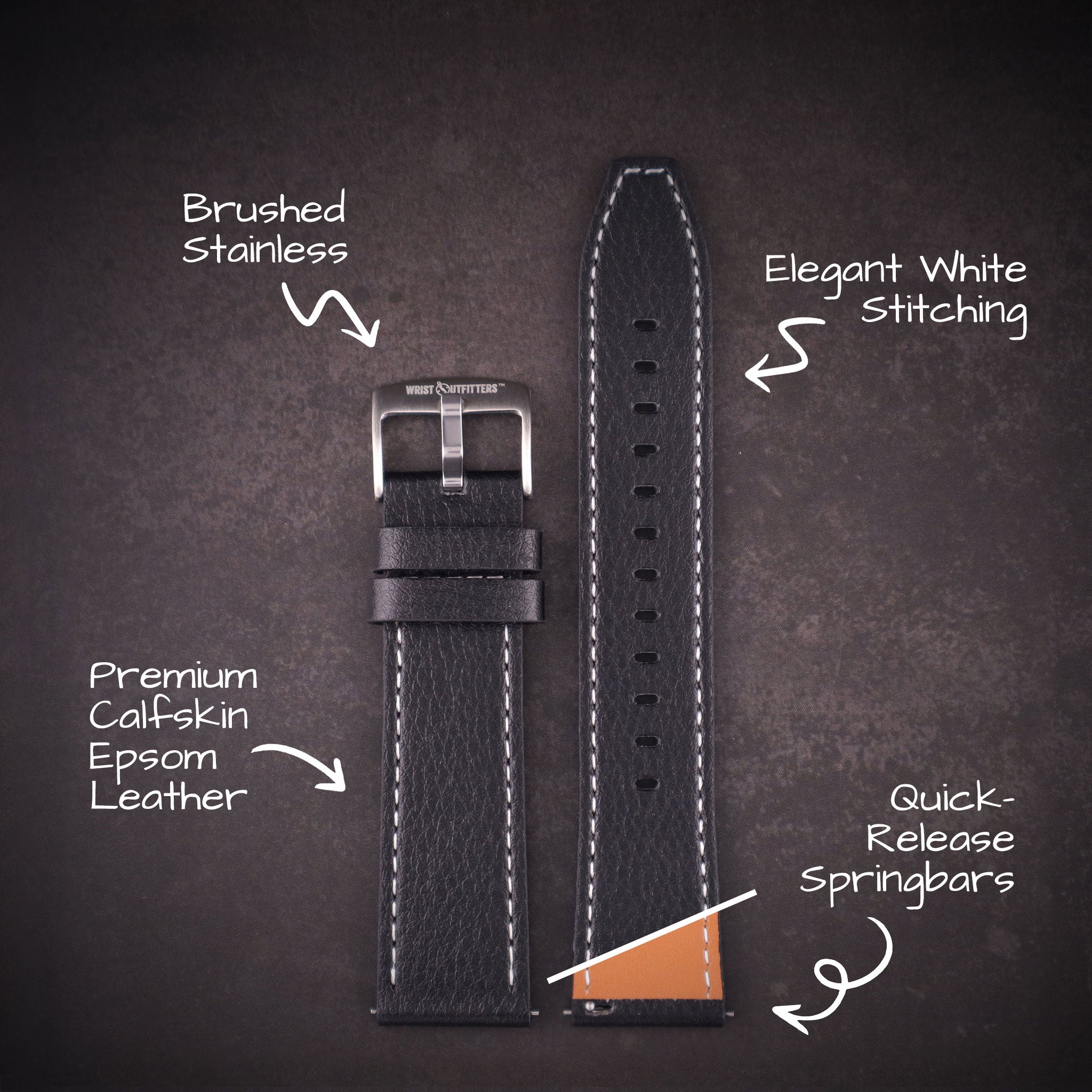 Wexley™ Epsom Calfskin Leather Watch Band