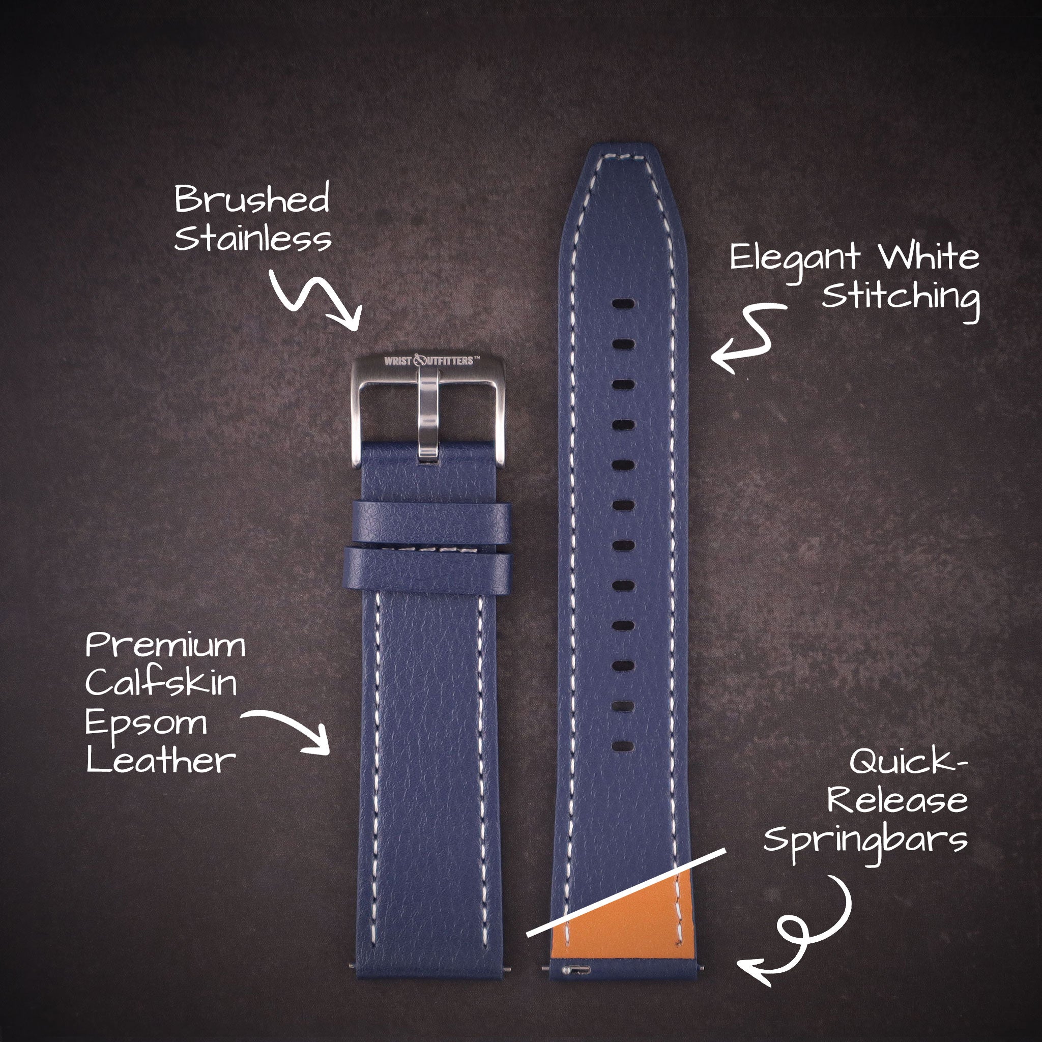 Wexley™ Epsom Calfskin Leather Watch Band