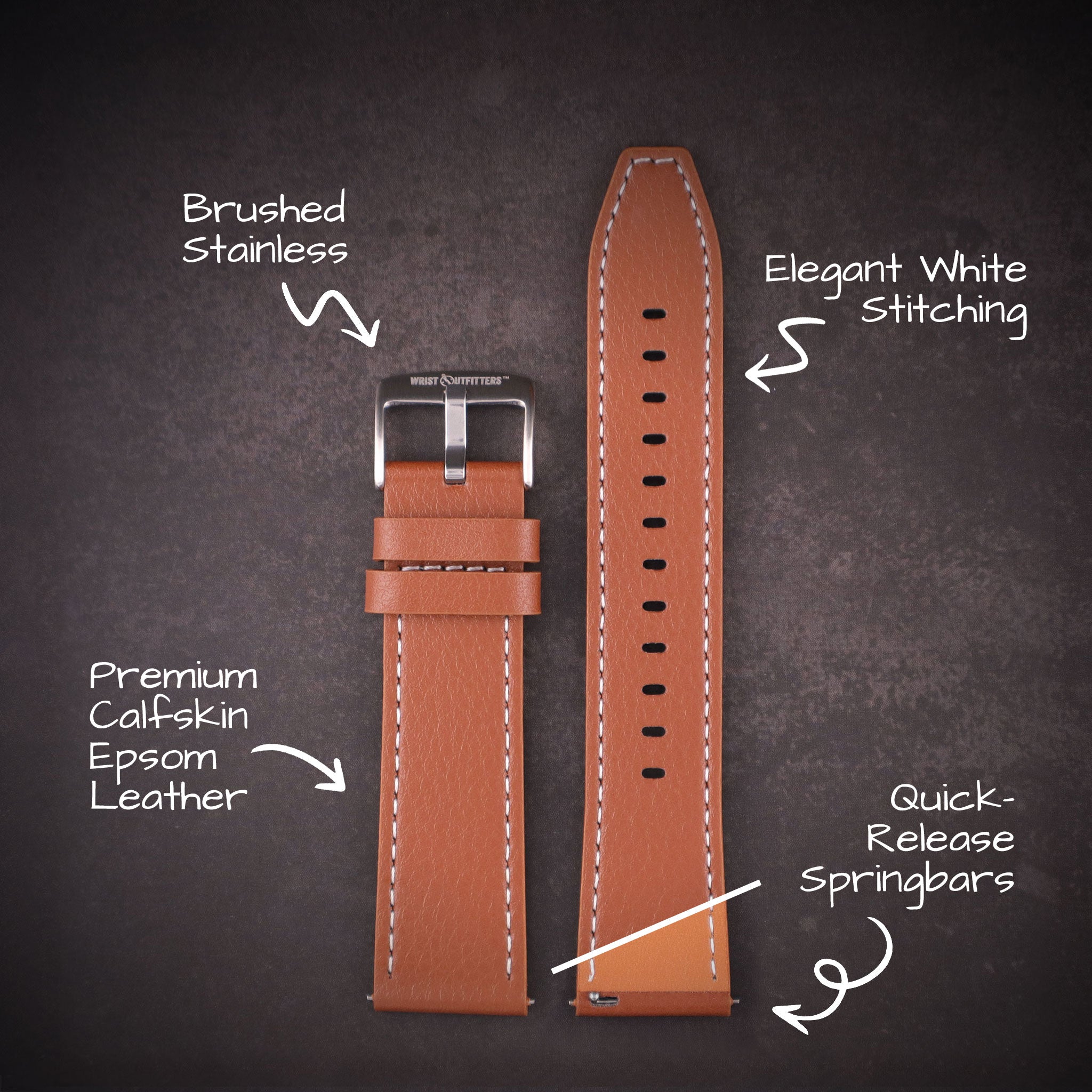 Wexley™ Epsom Calfskin Leather Watch Band