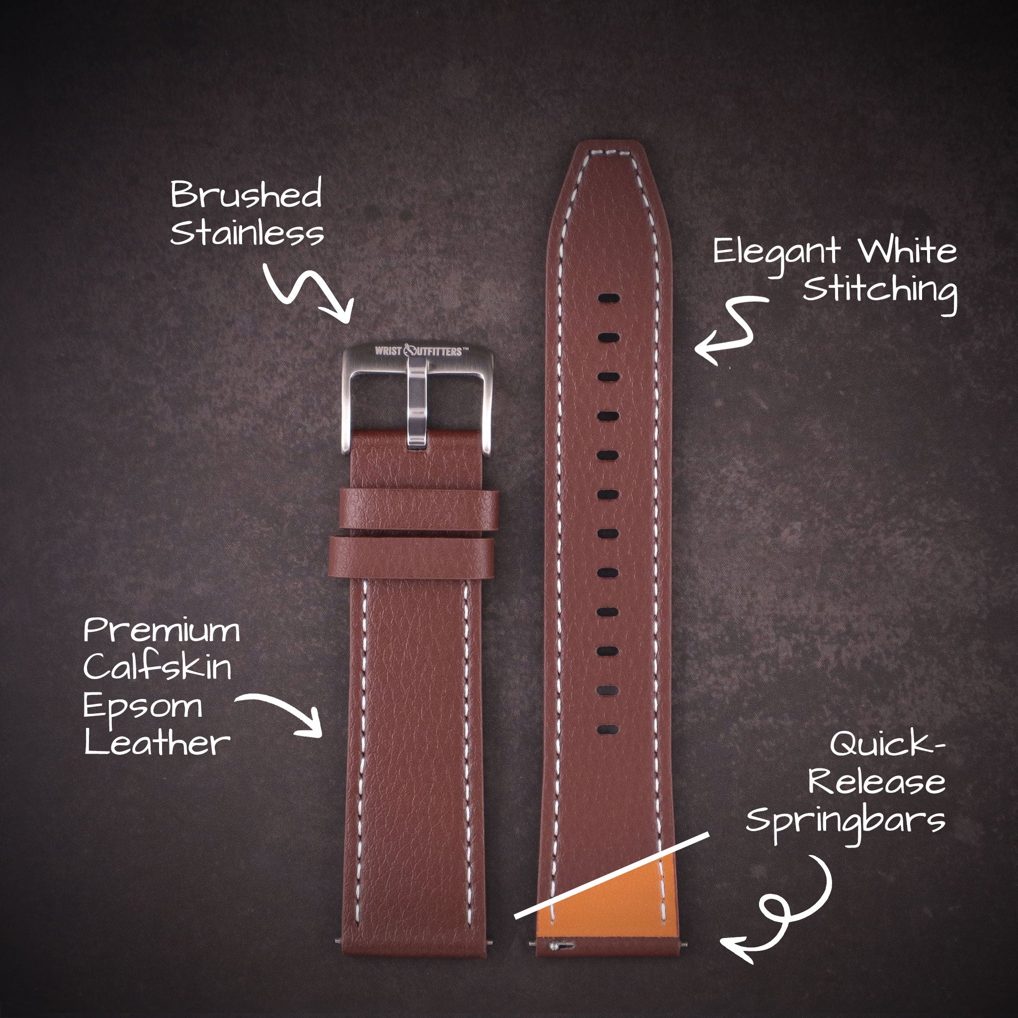 Wexley™ Epsom Calfskin Leather Watch Band