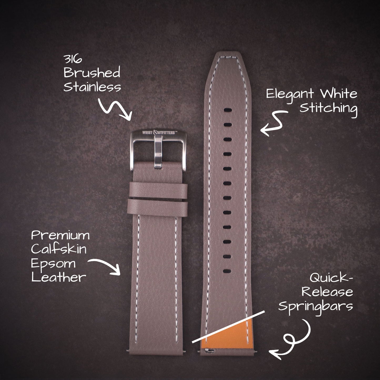 Wexley™ Epsom Calfskin Leather Watch Band