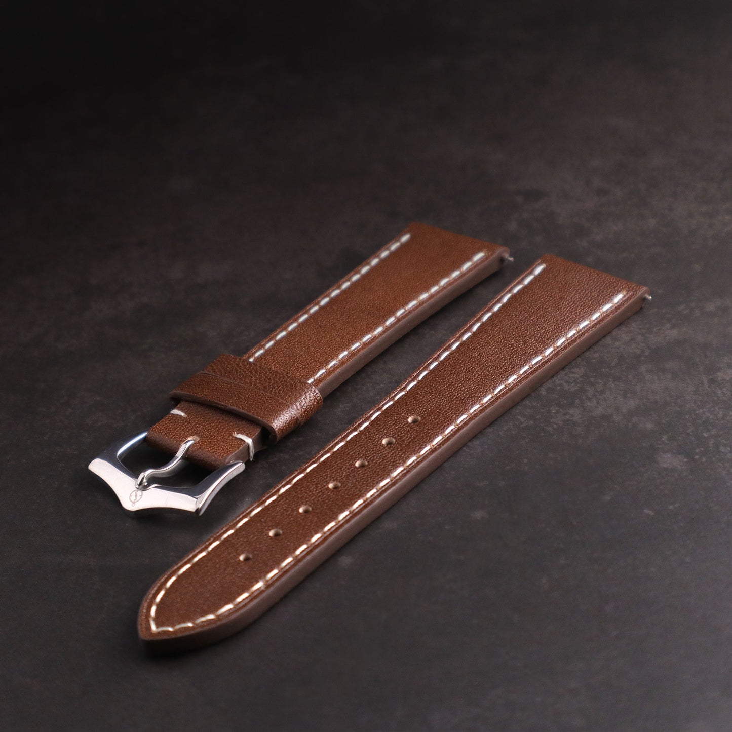 Belmont™ Oil Wax Full Grain Leather Watch Band